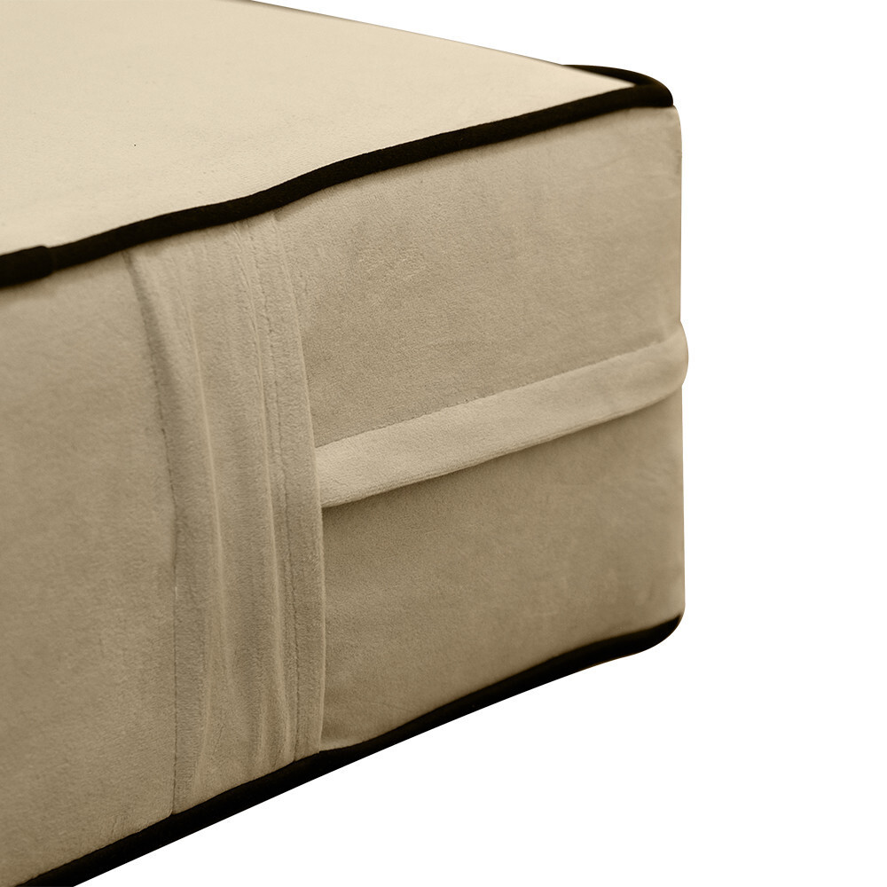 Contrast Pipe 8″ FULL 75x54x8 Velvet Indoor Daybed Mattress COVER ONLY-AD304