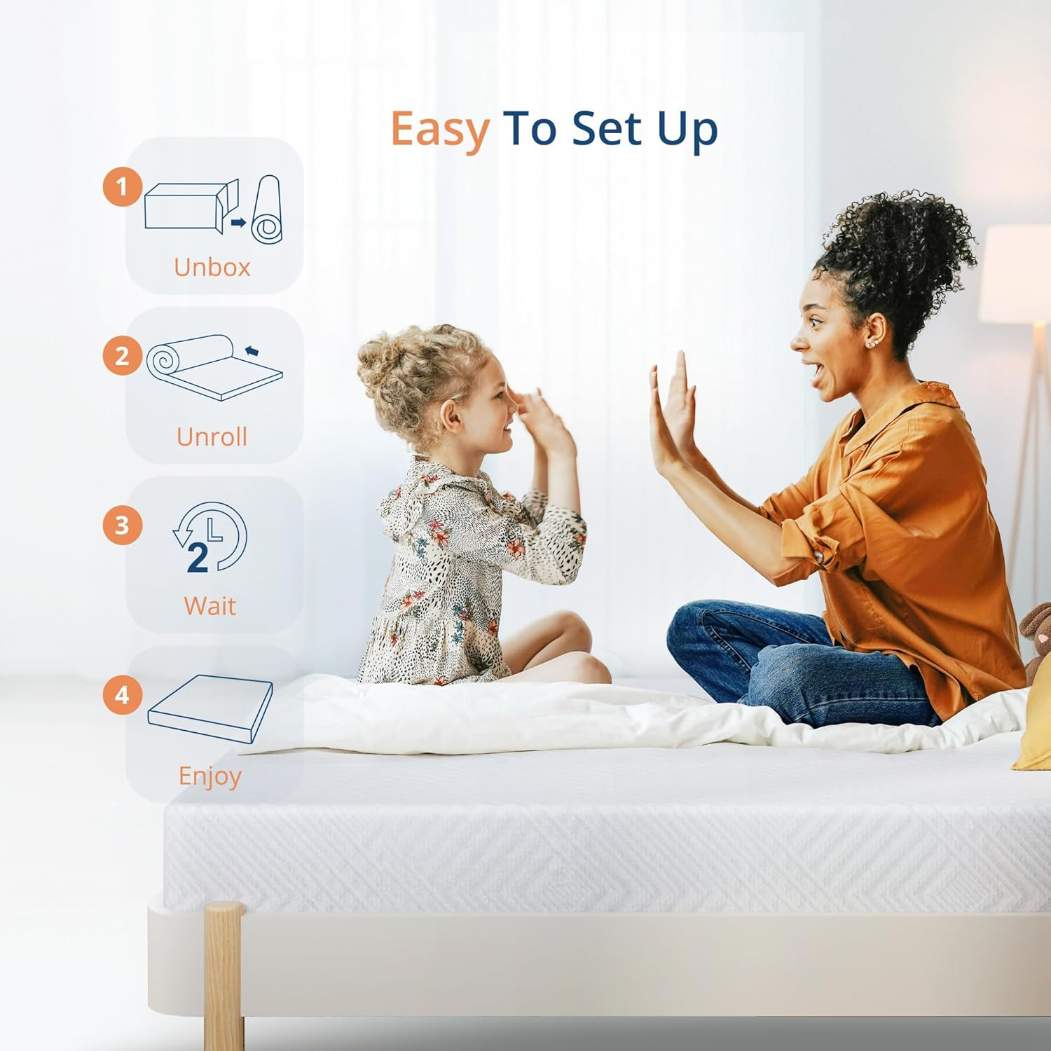 EGOHOME 5″ Green Tea Gel Memory Foam Twin Mattress – Medium Firm, Made in USA