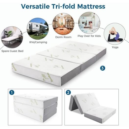 Giantex HT1121 Convertible Tri-folding Foam Mattress