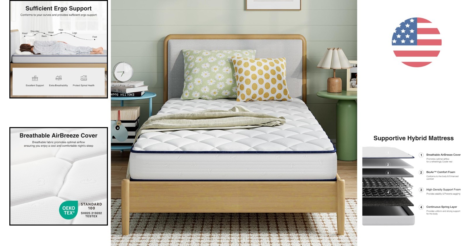 Breathable & Pressure-Relieving Twin Mattress – CertiPUR Certified Comfort
