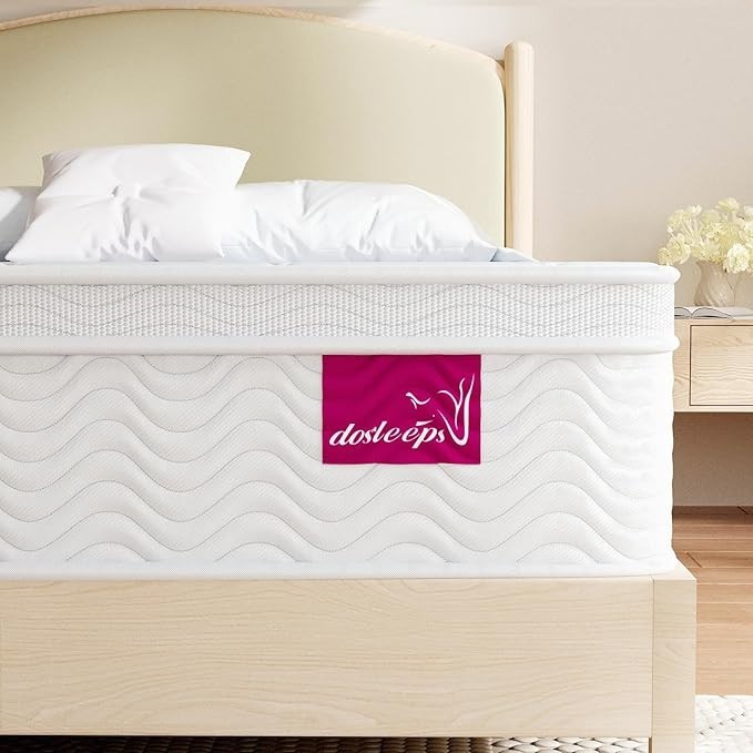 Dosleeps Double Mattress 4FT6 11 Inch Memory Foam Pocket Spring Medium Firm