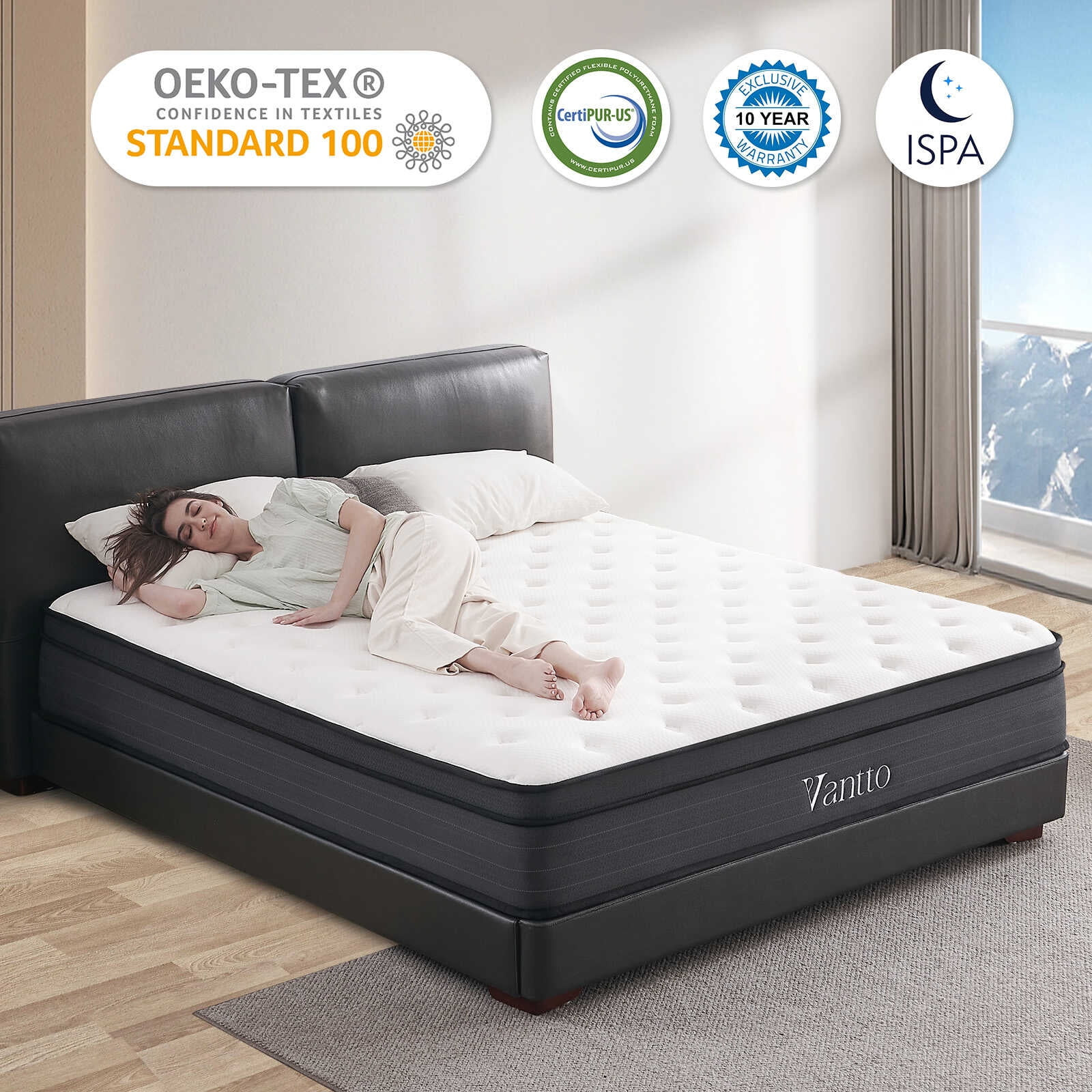 MEMORY FOAM MATTRESSES 12 Inch Hybrid Plush Full/King/Queen