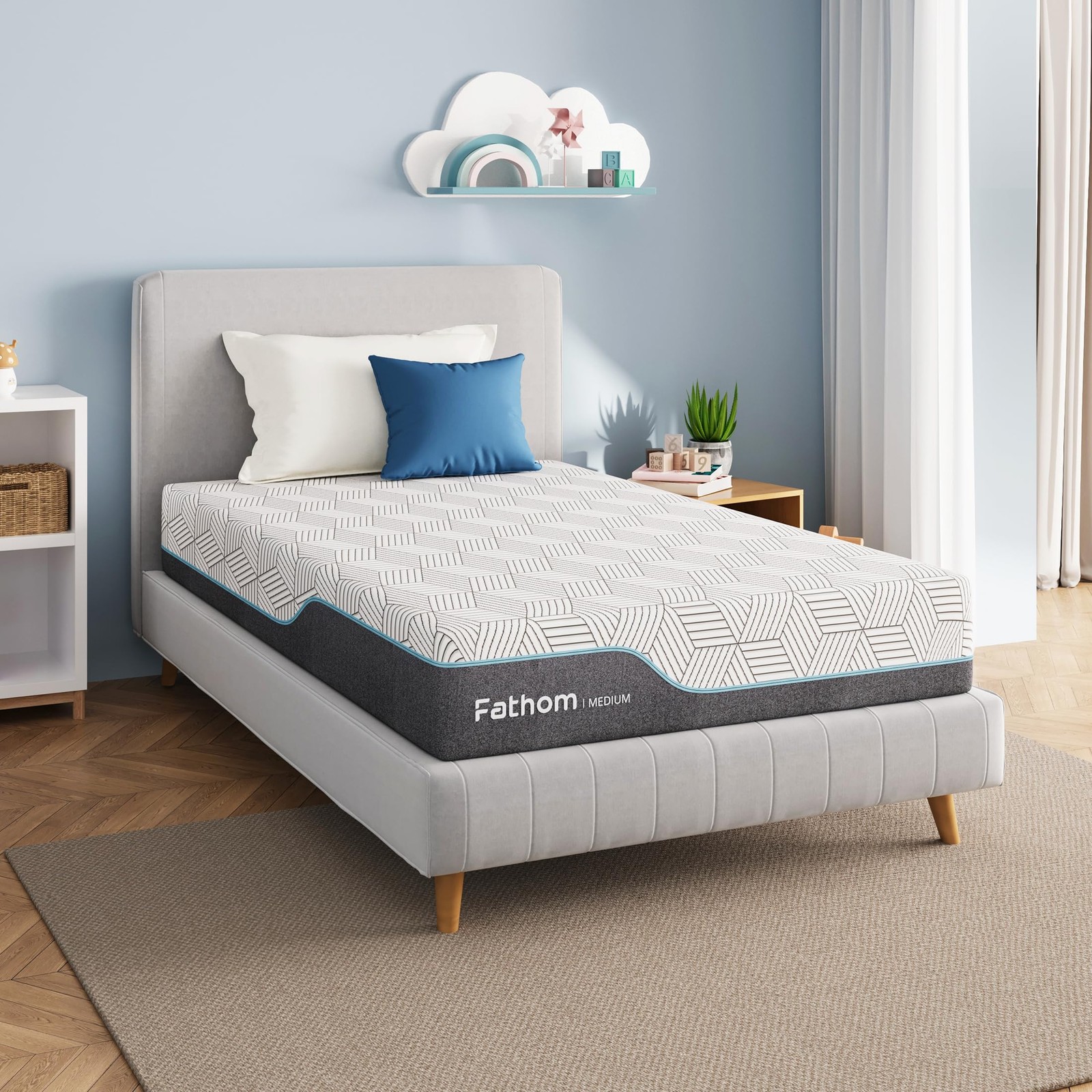 FATHOM Medium Twin XL Mattress 12 Inch Memory Foam Mattress Bed in a Box for …