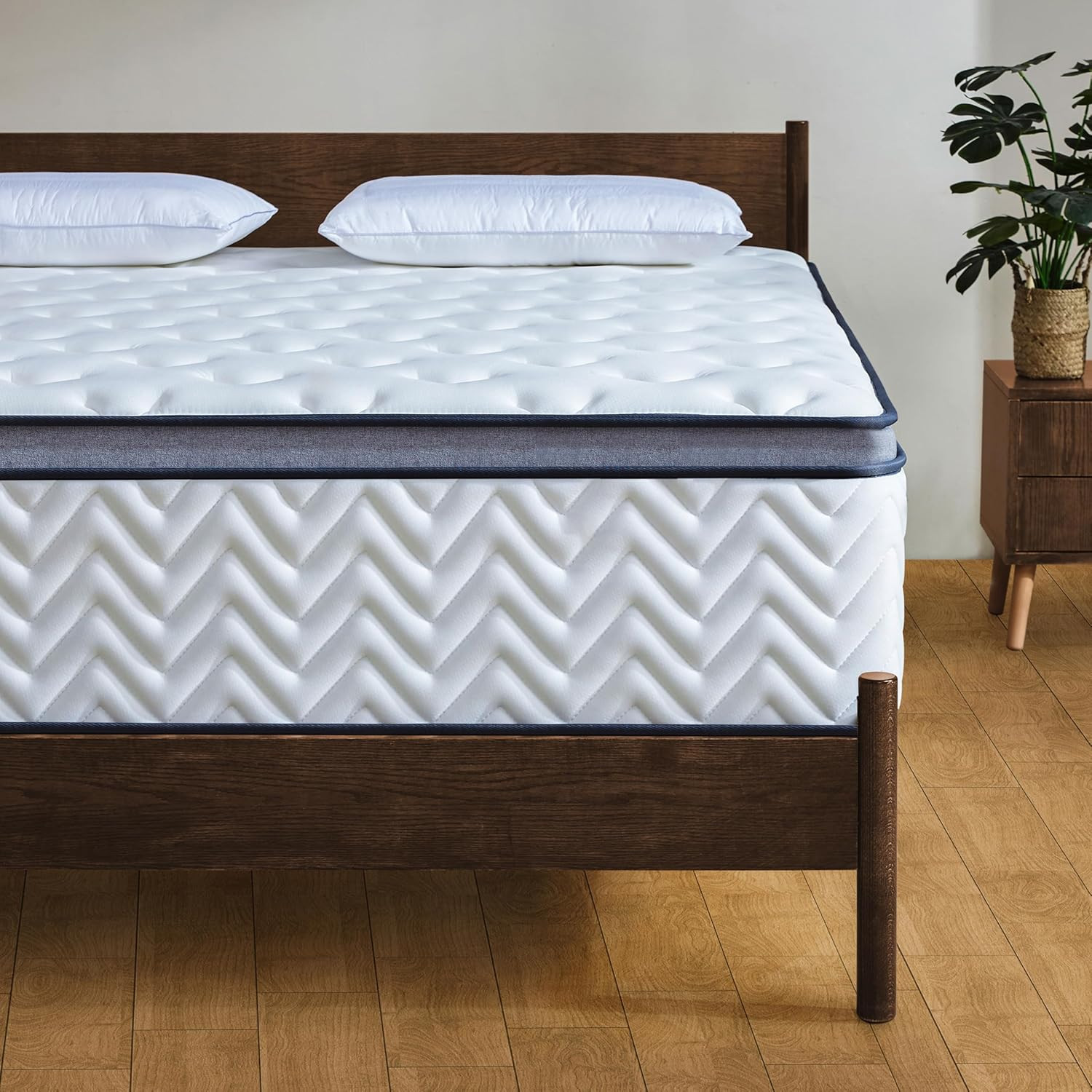 King Size Mattress, 14 Inch Medium Firm Hybrid King Bed Mattress, Memory Foam Ma