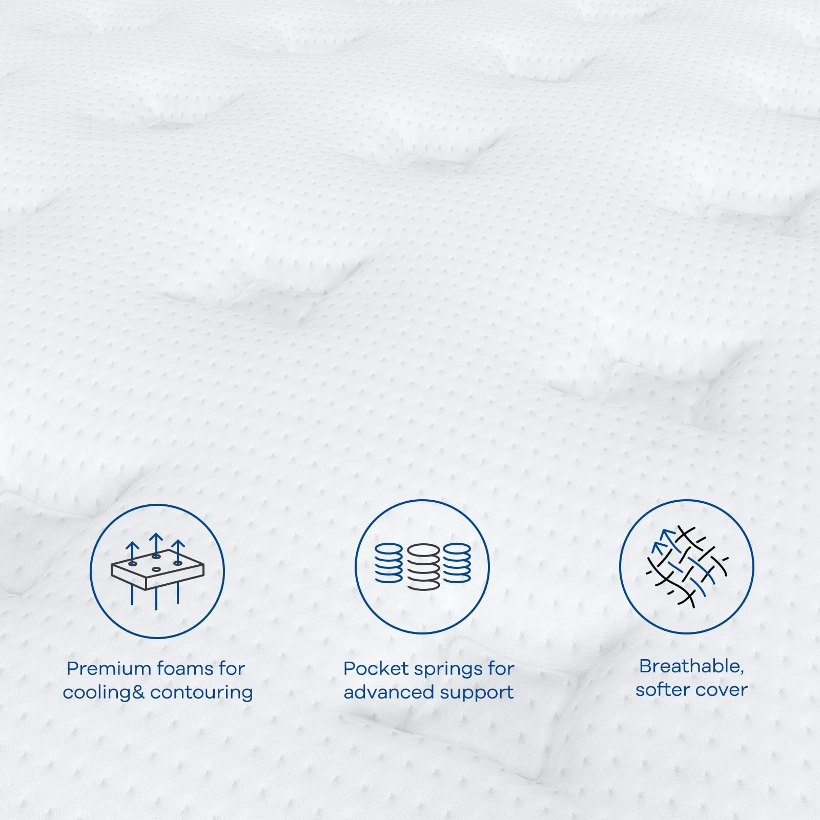 Coolvie 12 Inch Twin XL Mattress, Hybrid XL Twin Mattress in a Box, Medium Firm
