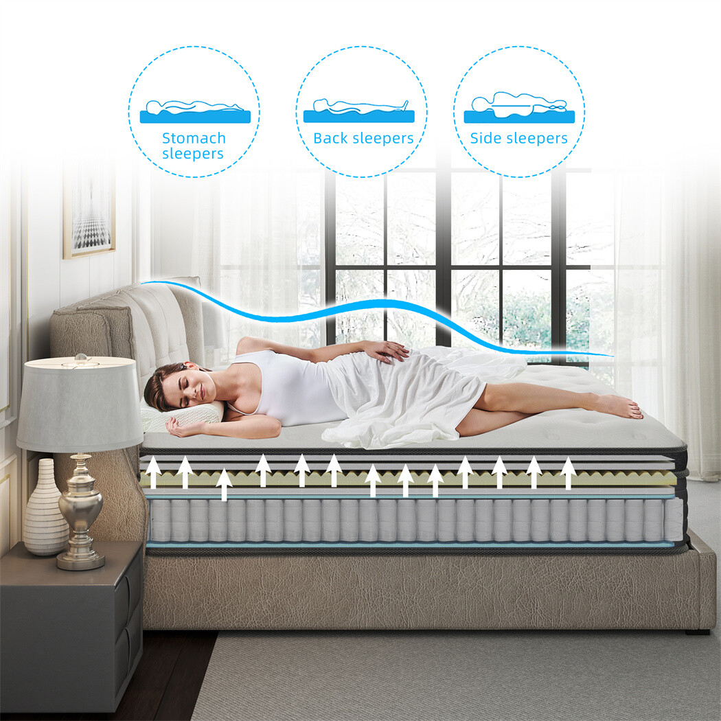 10/12/14 Inch Memory Foam Mattress Twin Full Queen King Size Spring Bed in a Box