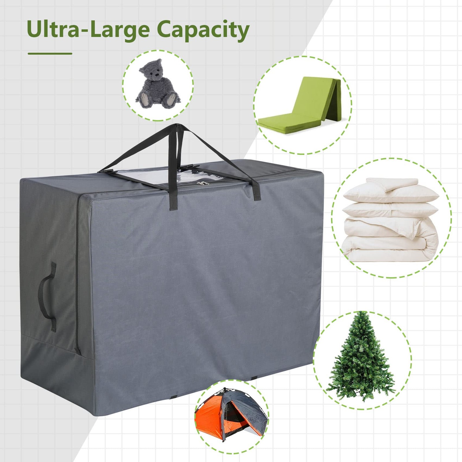 Folding Mattress Storage Bag – Heavy Duty Carry Case for Tri-Fold Guest Bed (…