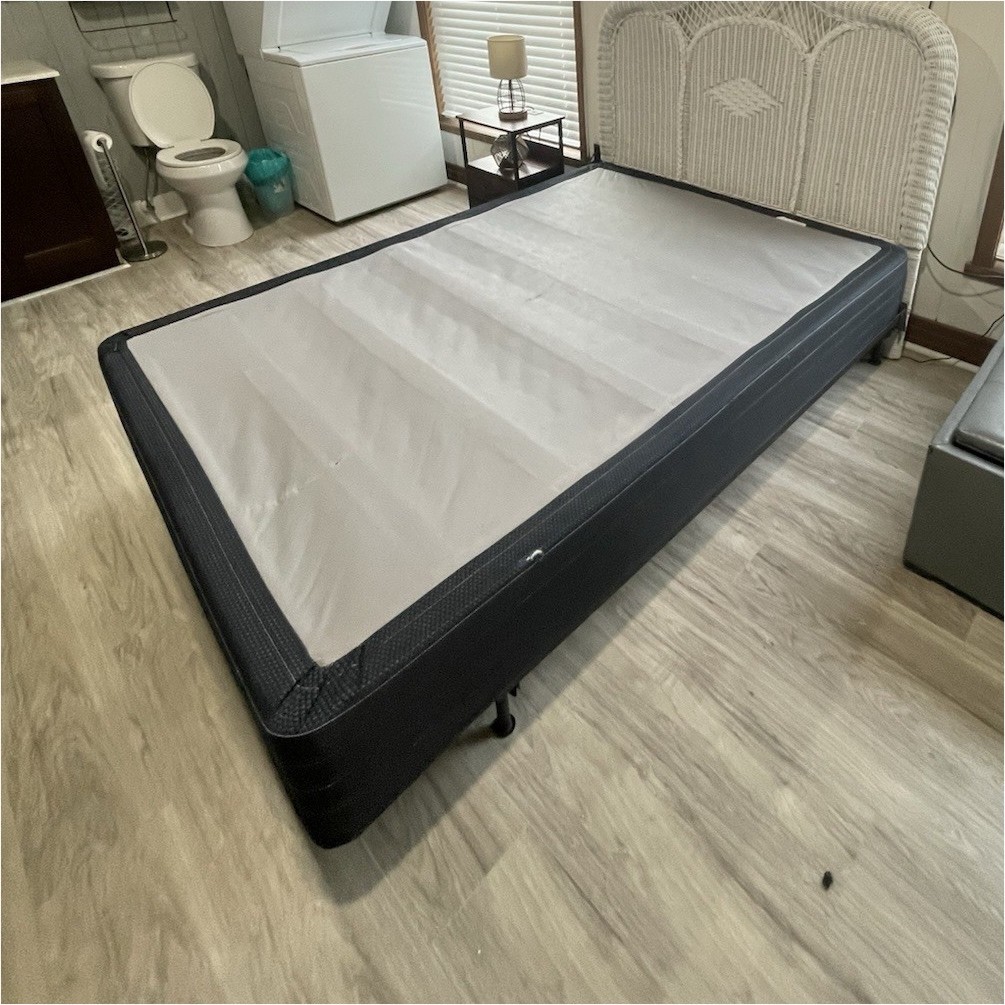 Twin Medium Firm Innerspring Mattress White Black Abstract Print Fabric Cover