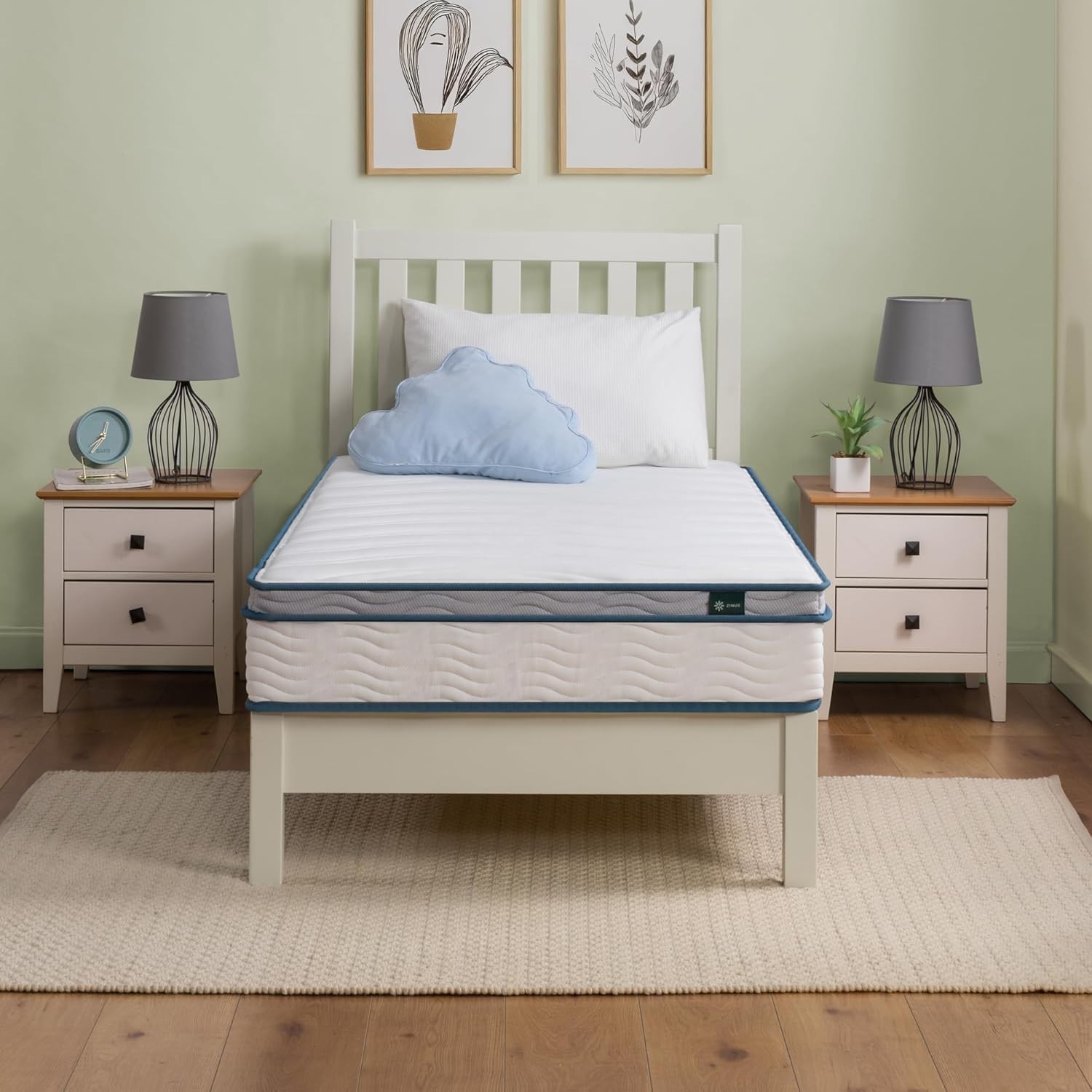 Spring Sensation 8” Twin Mattress – Luxurious Euro Top, Safe & Supportive