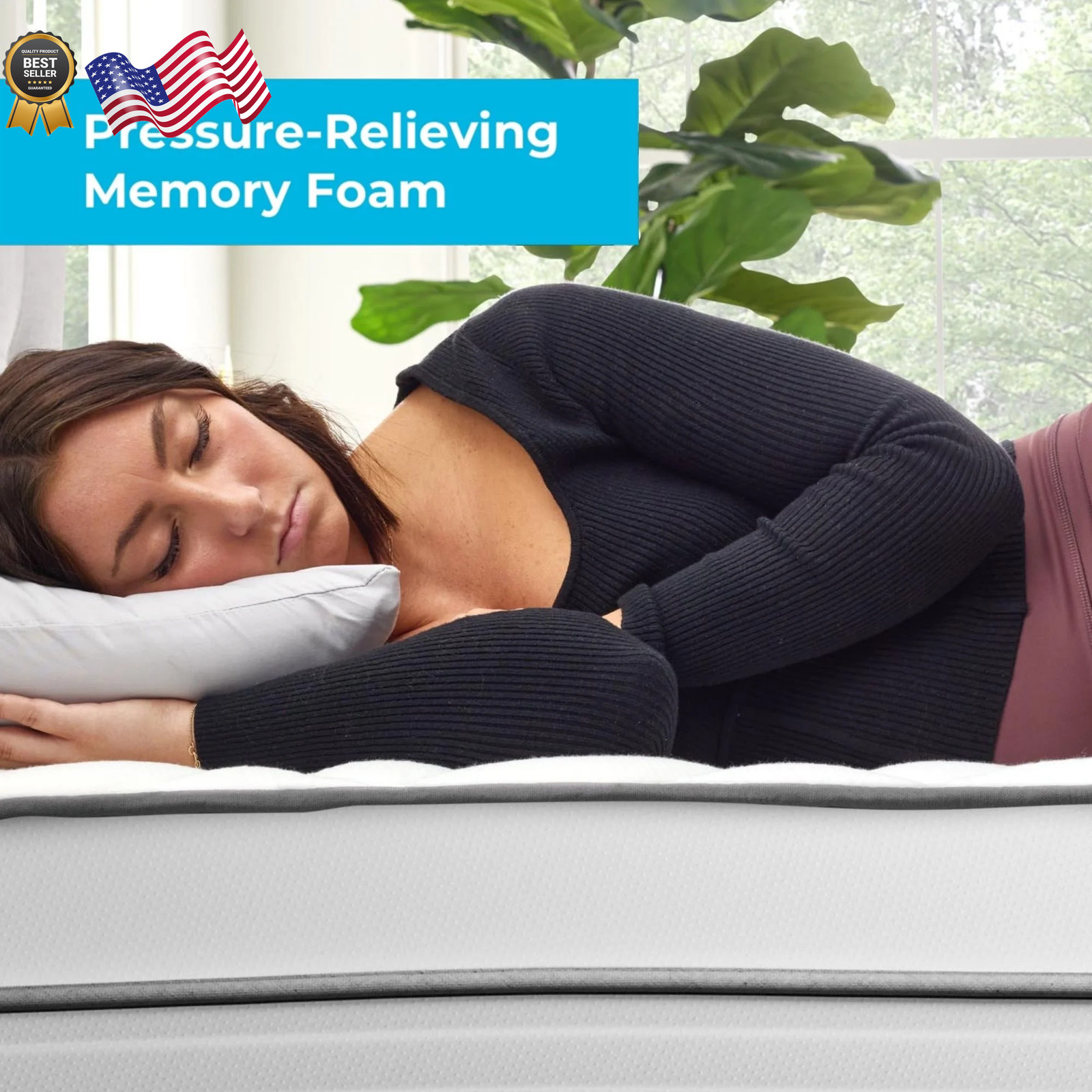 12″ QUEEN Linenspa Hybrid Mattress Plush Memory Foam And Coil Mattress Beddin