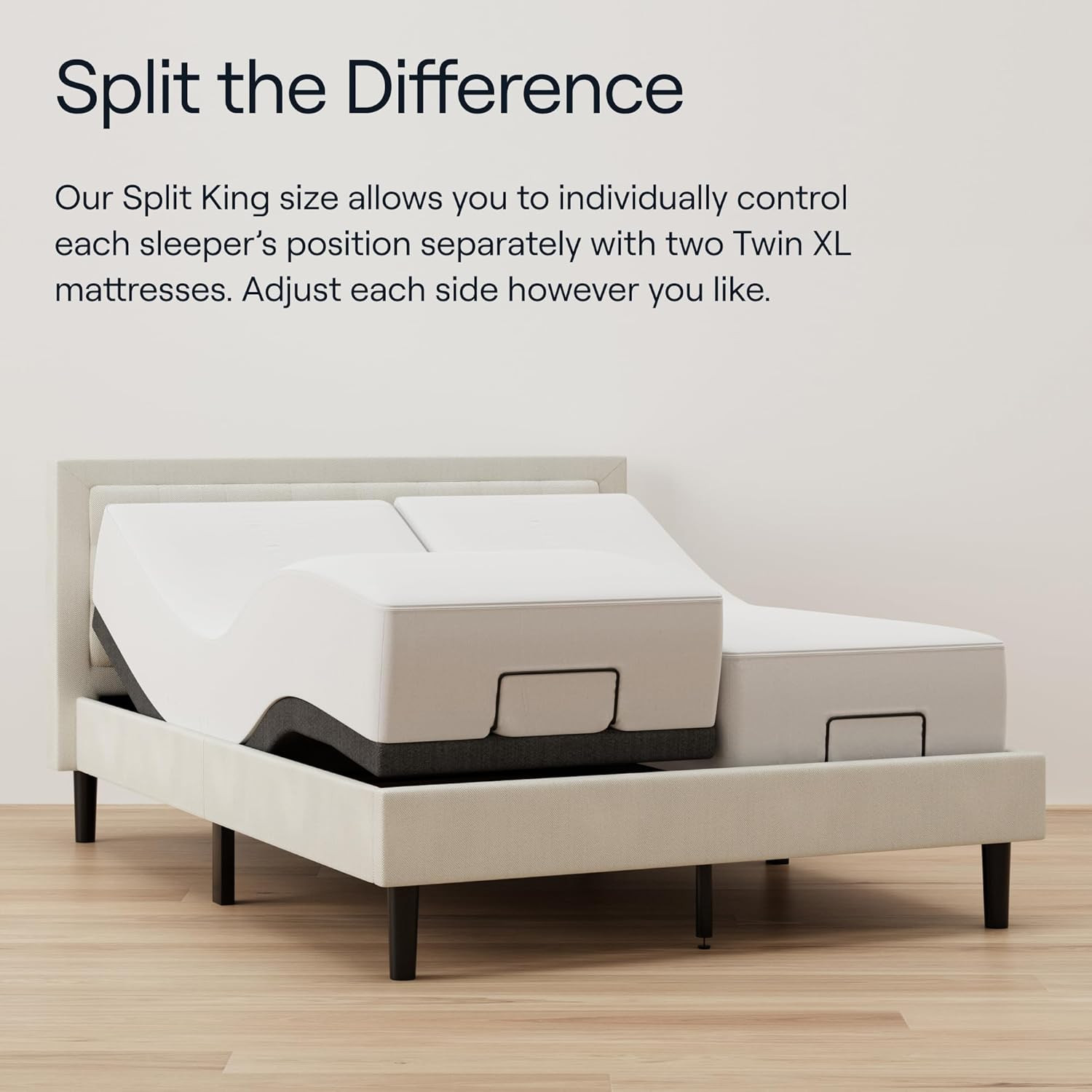 Twin XL Adjustable Base & 12” Medium Firm Mattress with Massage & Cooling Top
