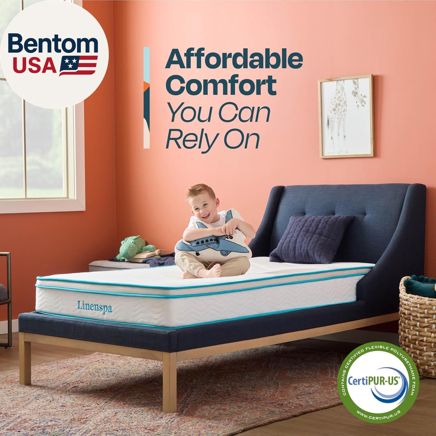 8in Hybrid Mattress Twin XL Medium Firm Memory Foam Spring Bed