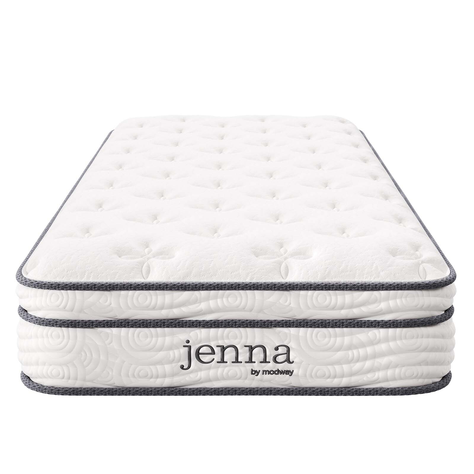 Modway Jenna 8″ Innerspring and Foam Narrow Twin Mattress in White