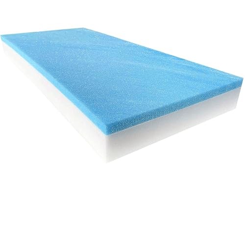 Bunk Mattress, Gel Memory Foam on High Density White, RV 8″ x 36″ x 84″