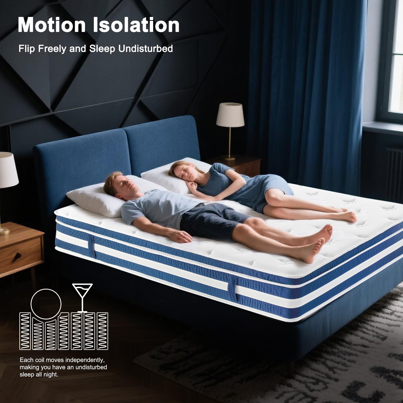 Twin Size Mattress 12 Inch, Medium Firm Hybrid Twin Size Mattress in a Box, H…