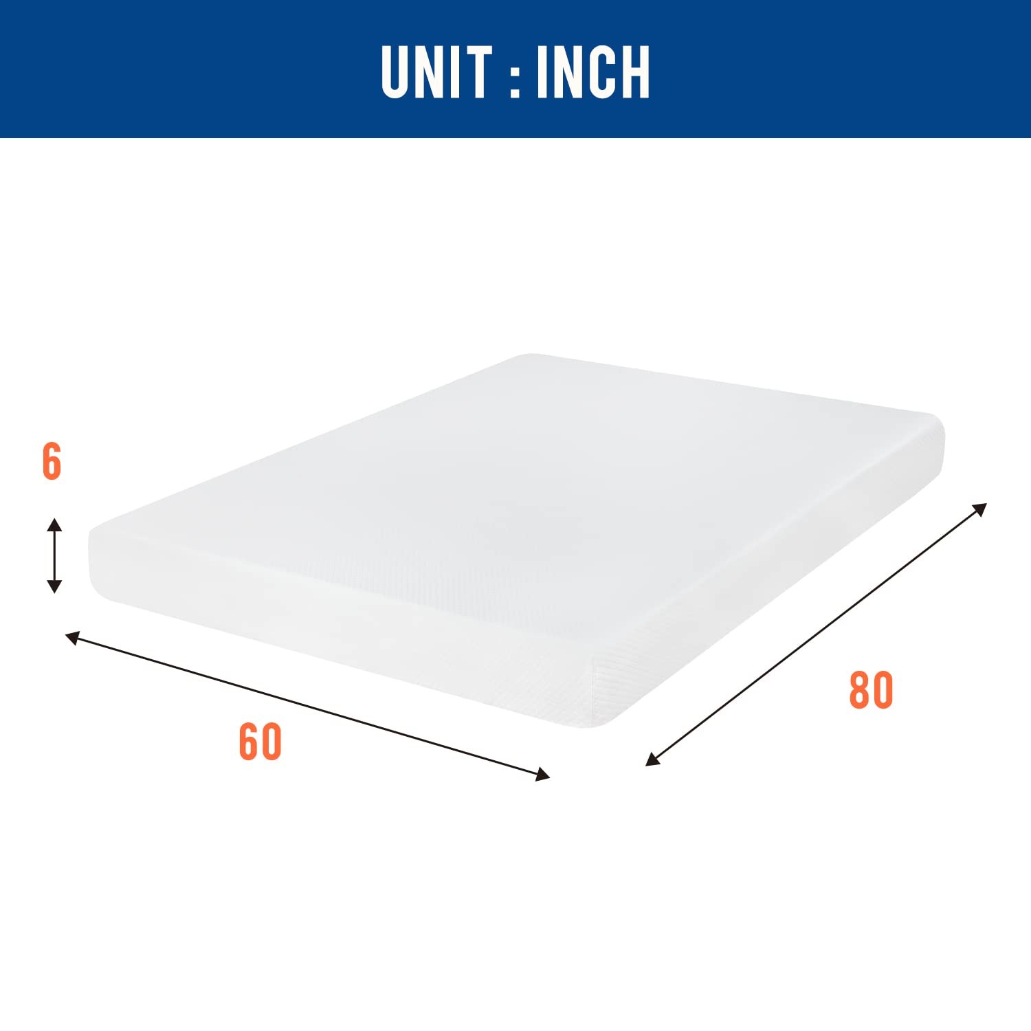 FDW | 6 Inch Queen Mattress | Medium Firm | Gel Memory Foam Mattress | White …