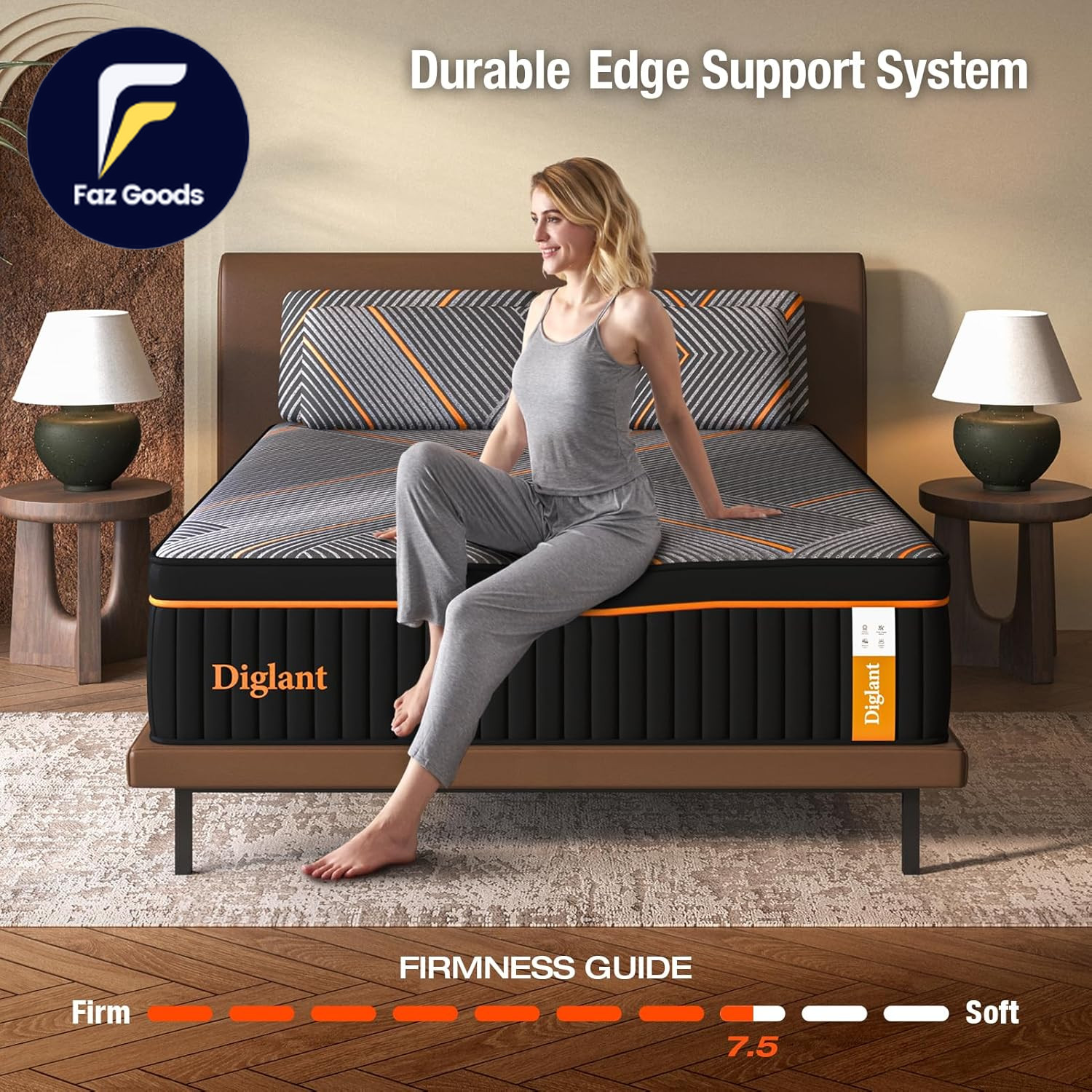 California King Mattress,14 Inch Soft Hybrid Mattress Memory Foam with Individua
