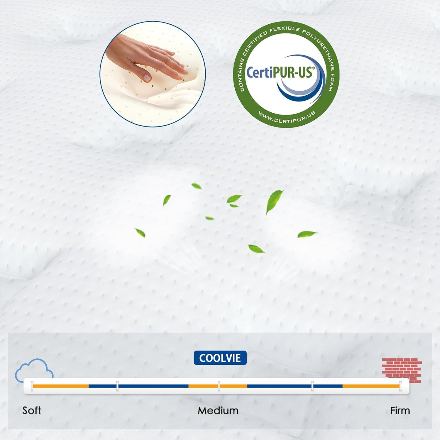 Coolvie Twin Mattress, 10 Inch Twin Size Hybrid Mattress, Individual Pocket Spri