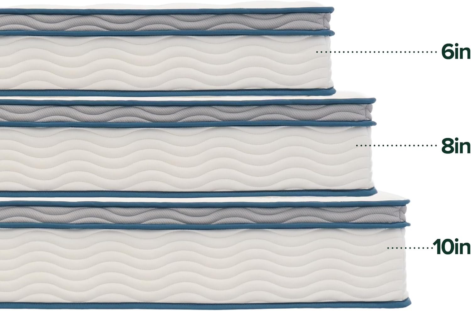 8 Inch Spring Sensation Hybrid Mattress [New Version], Medium Firm Feel, Fibergl