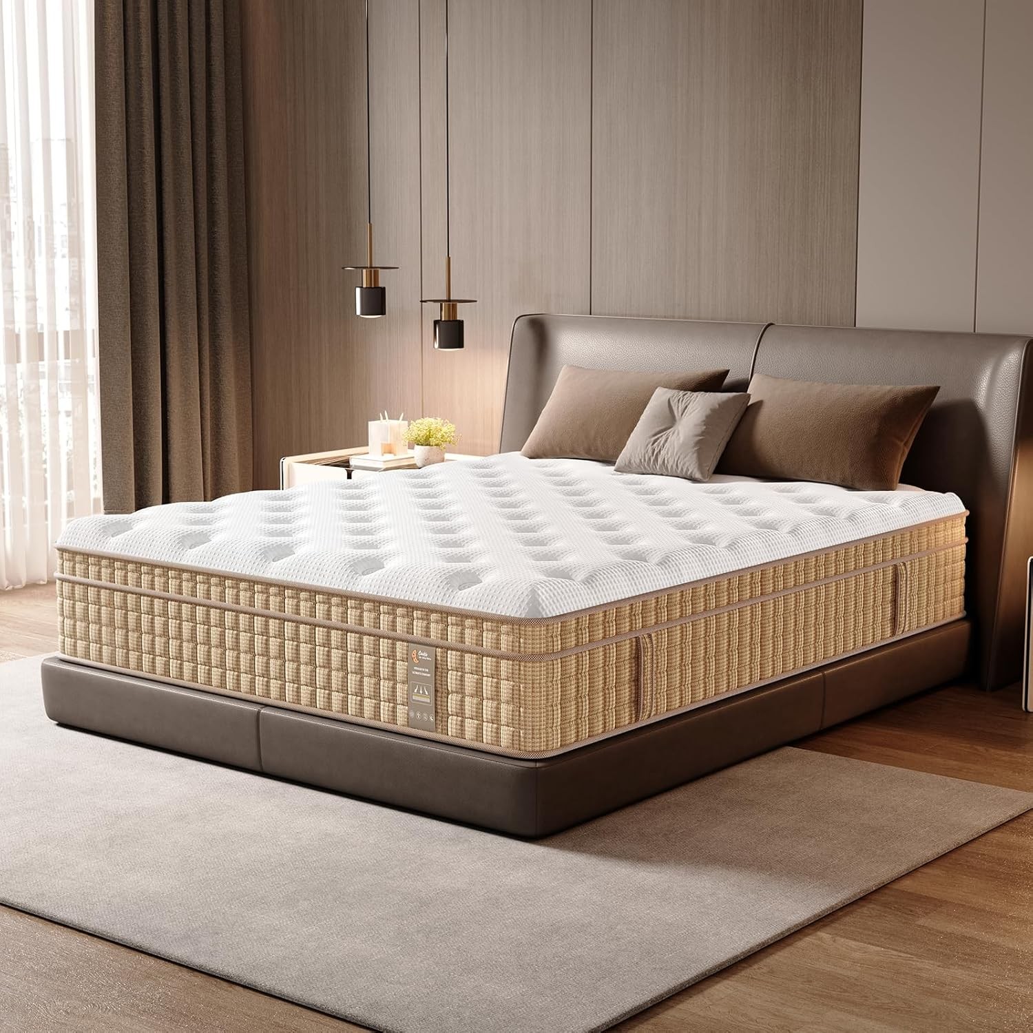 Full Mattress 12 Inch, 7-Zone Contouring Bed in a Box,Firm Hotel Collection