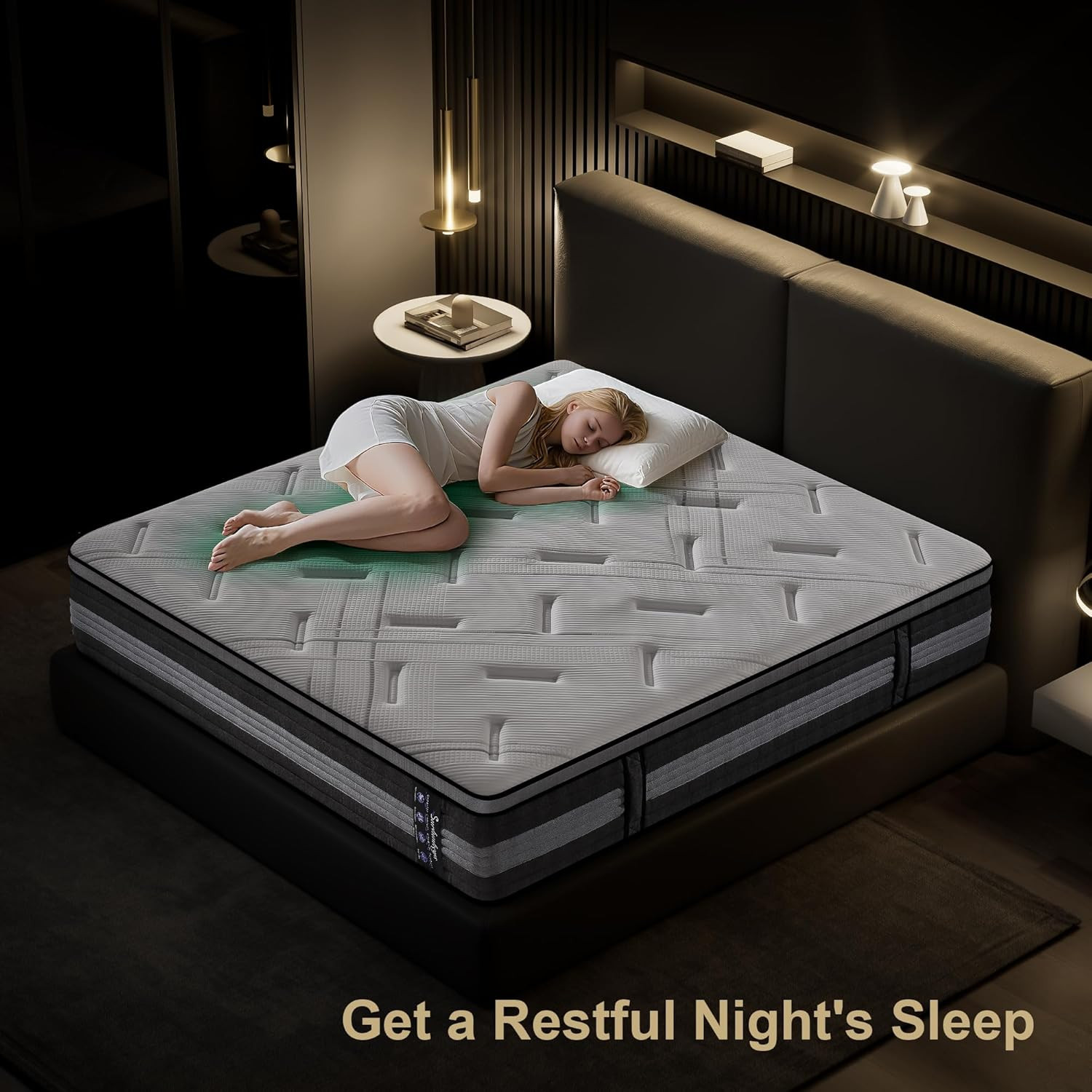 14 Inch Hybrid Mattress – Cal King Size Mattress Medium Firm with Memory Foam, I