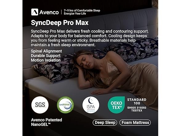 Avenco 12″ Green Tea Premium King Mattress 12 Inch