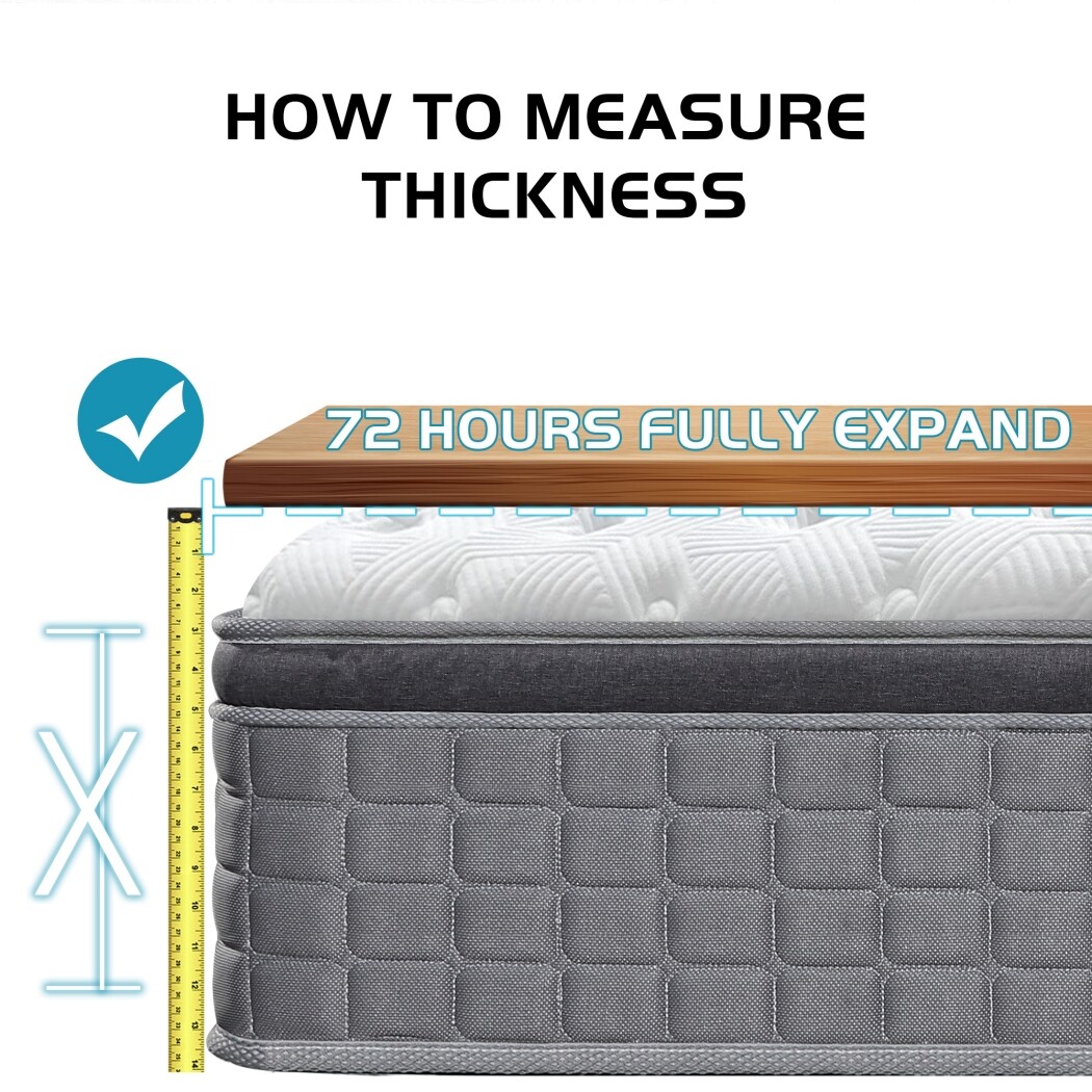 12 Inch Twin Full Queen King Hybrid Mattress in a Box, Innerspring Memory Foam