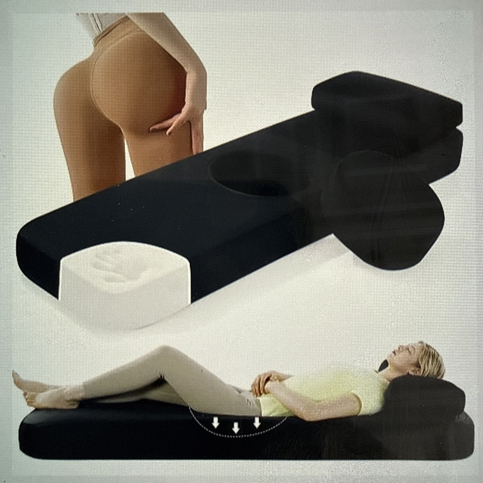 BBL Recovery Mattress with Hole – High Density Foam Pillow for Post-Surgery