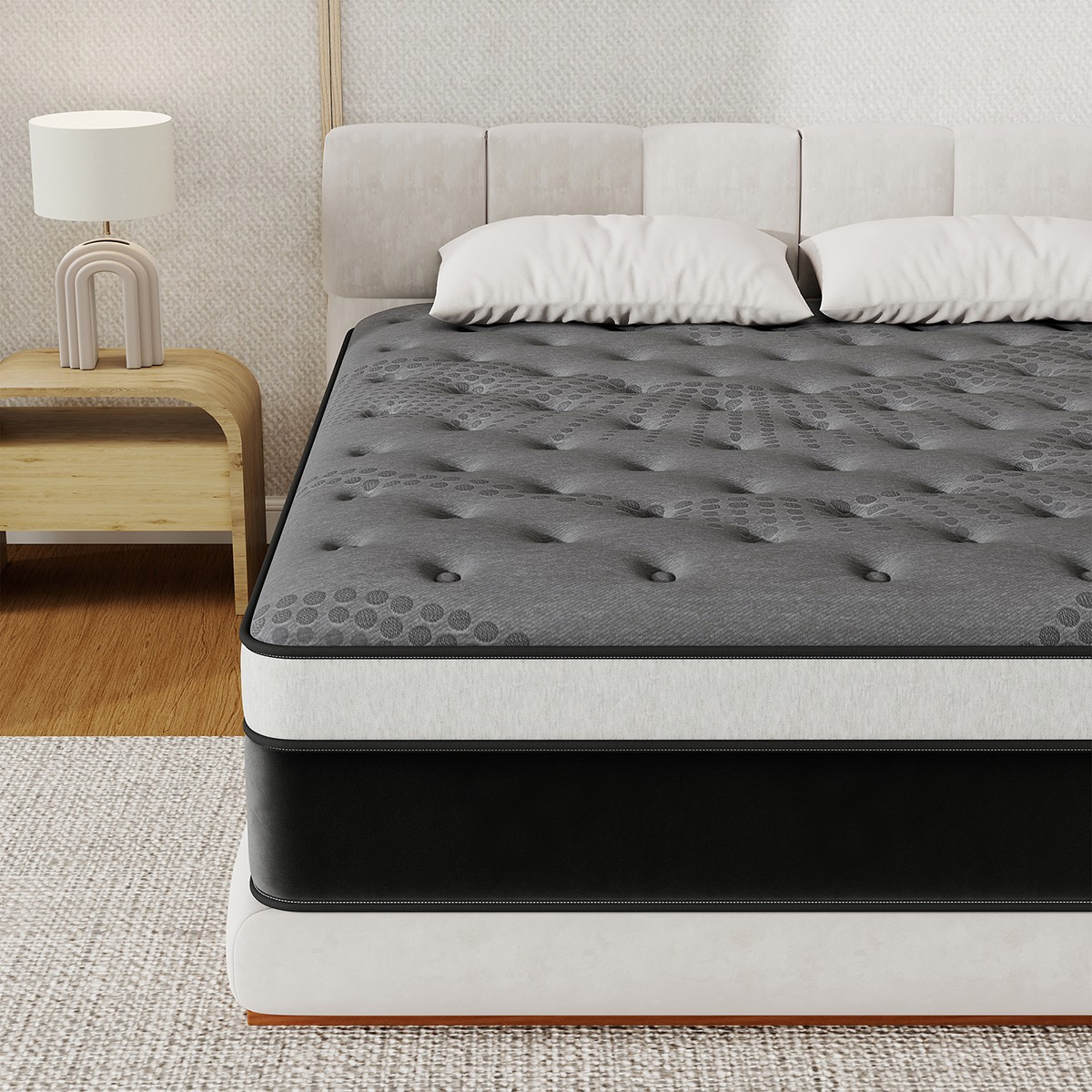 14″ Full Size Medium Firm Gel Memory Foam Hybrid Pocket Spring Mattress in a Box