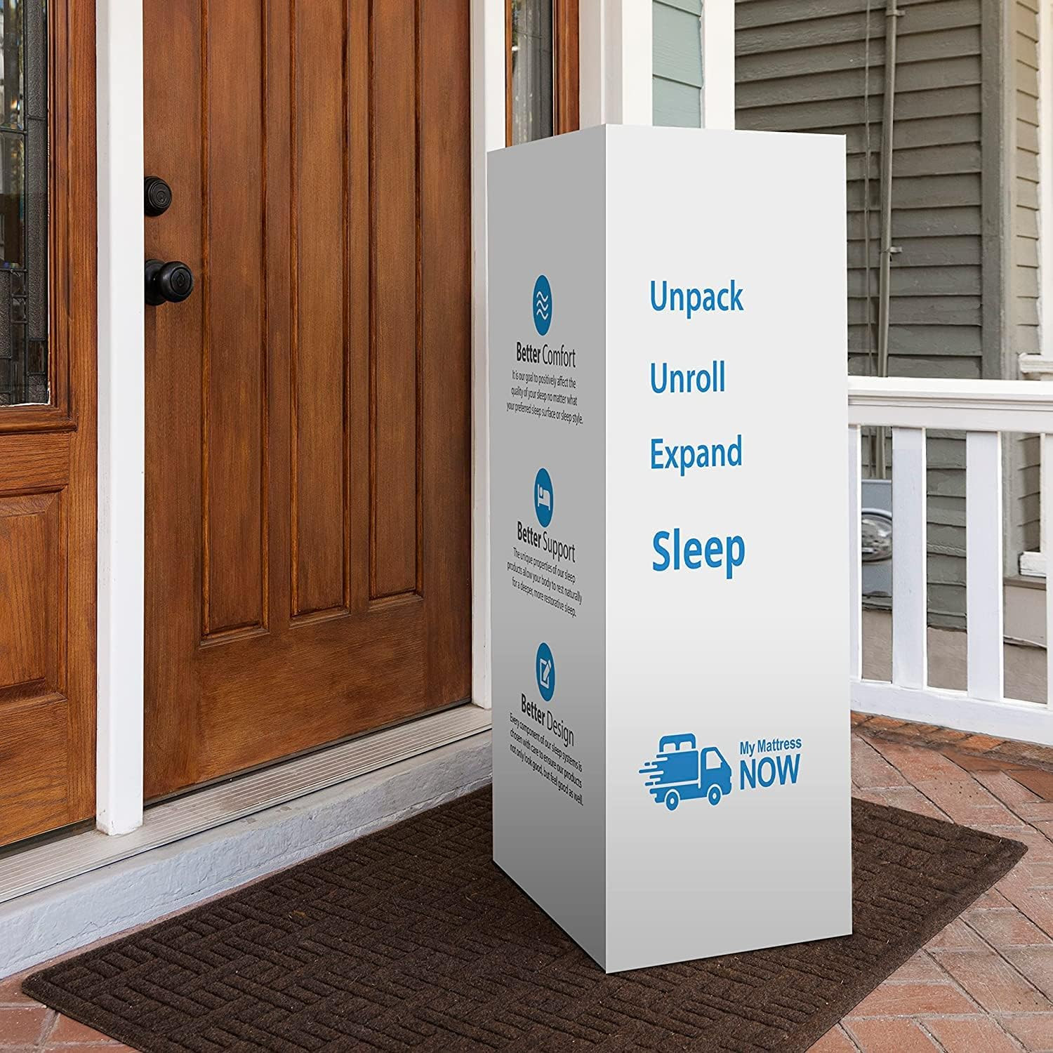 10″ Hybrid Mattress with Memory Foam & Bonnell Springs – Full Size, White