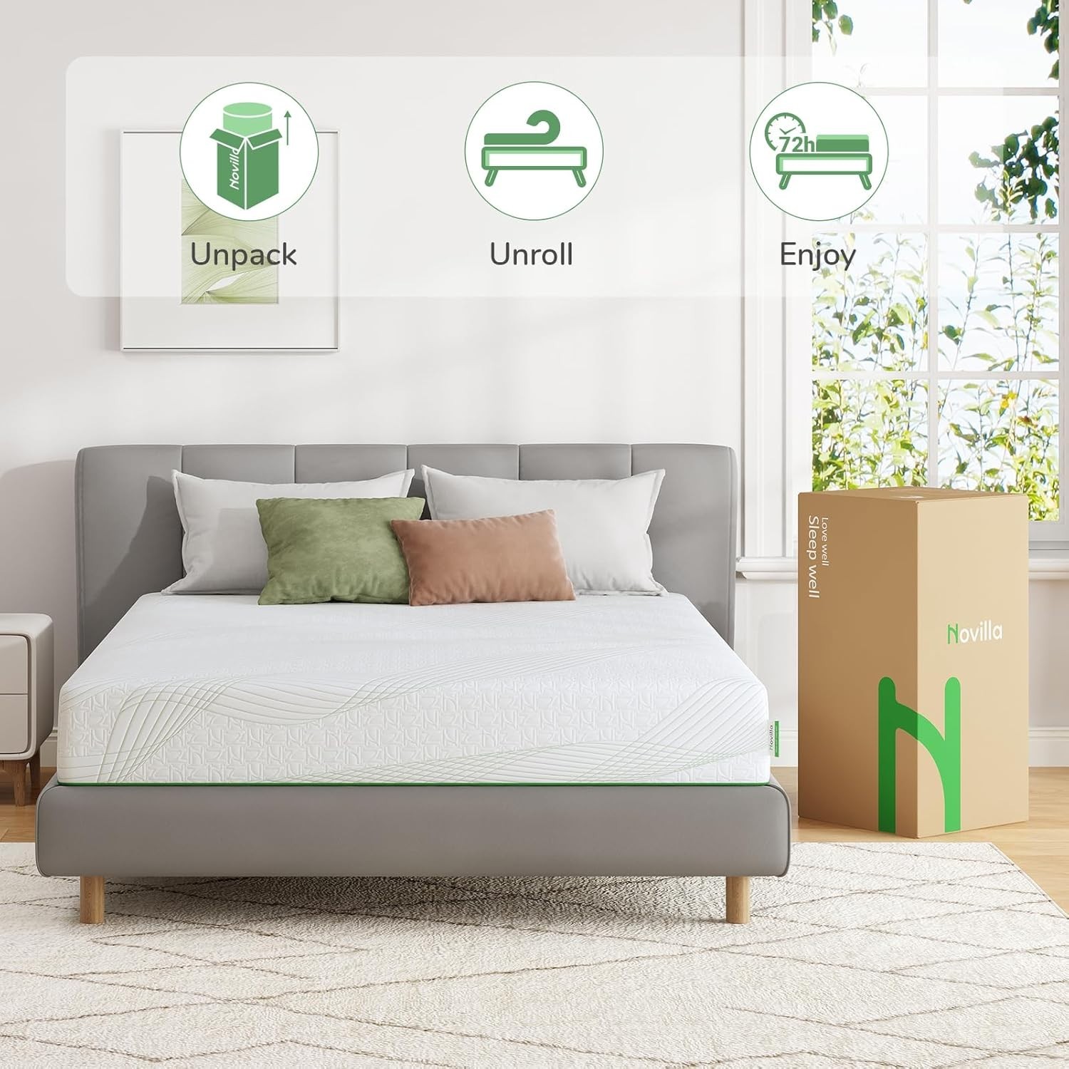 Cooling Gel Memory Foam Twin Mattress 6 Inch – Back Pain Relief & Support