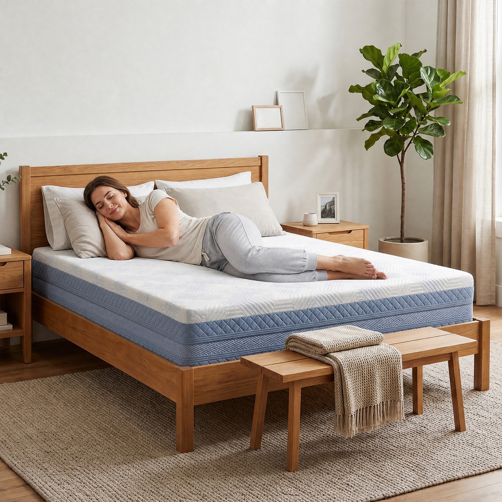 King Size Mattress 12 Inch High Density Soft Support Memory Foam w/ CertiPUR US