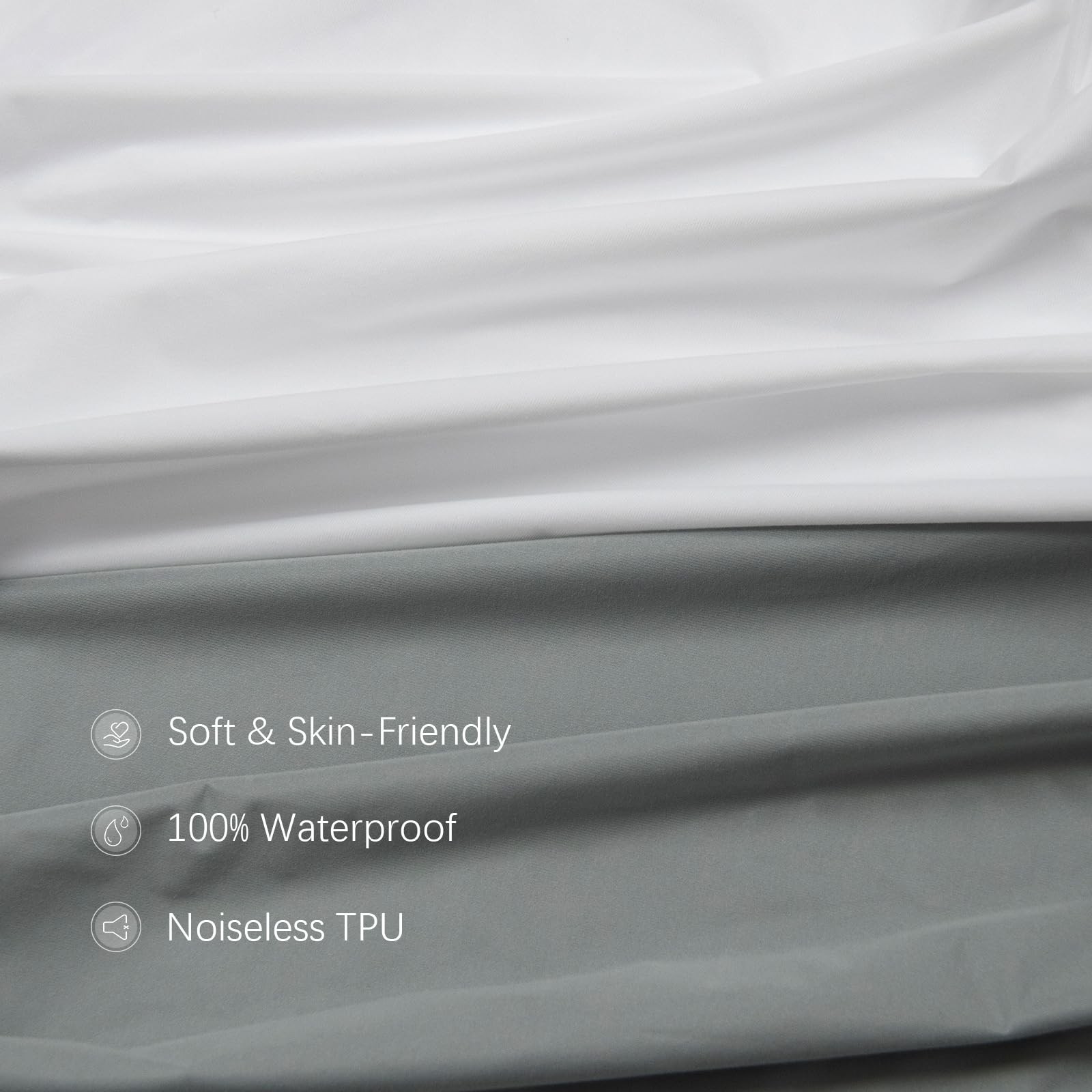 Biloban Mini Crib Sheets Fitted 38″ x 24″, Grey & White