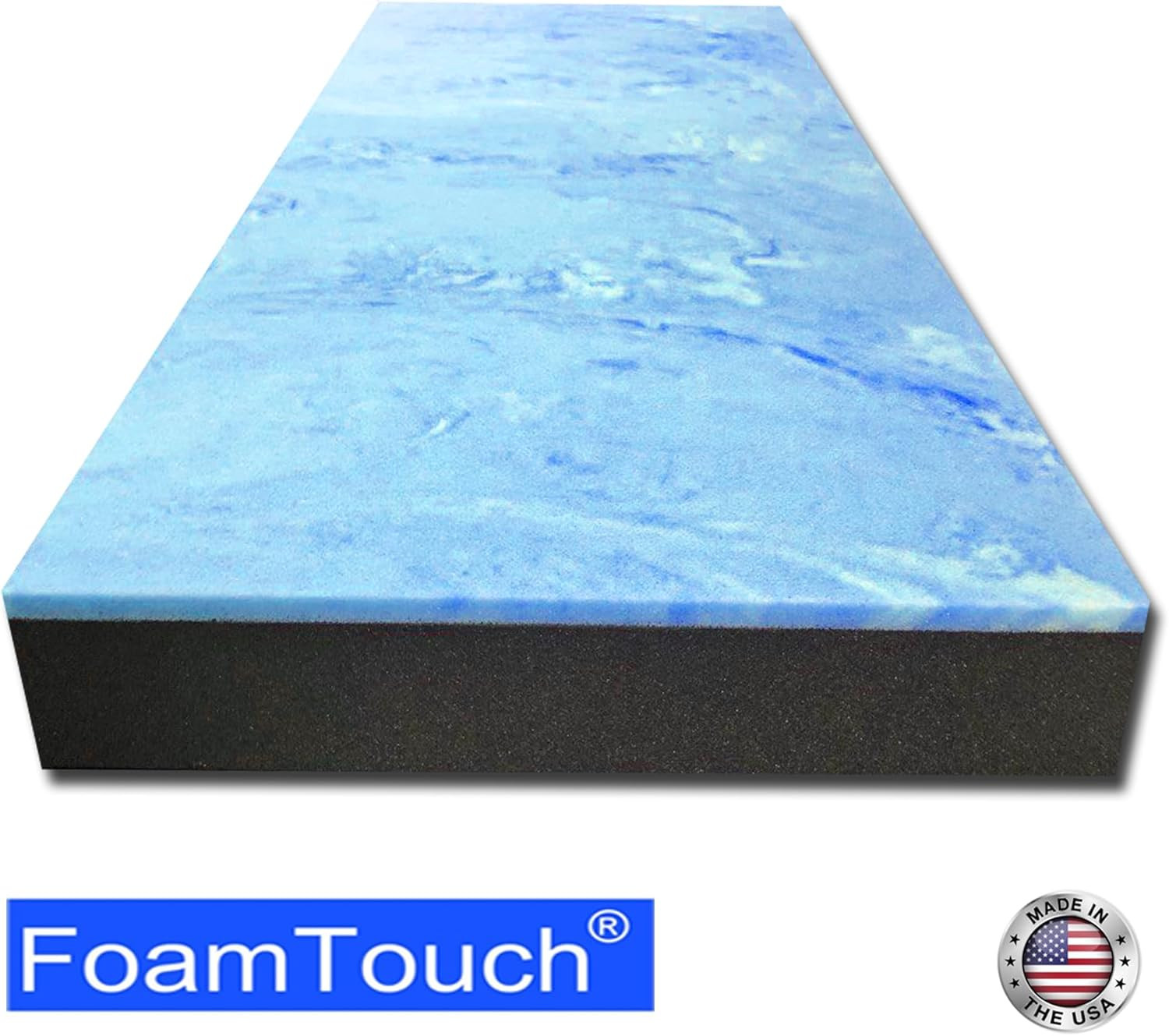 6” X 30” X 75” Bunk Mattress, Gel Memory Foam on High Density Charcoal Foam,