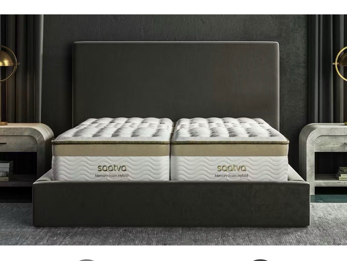 Saatva Split King Memory Foam Hybrid Mattress Medium Cooling Edge Support