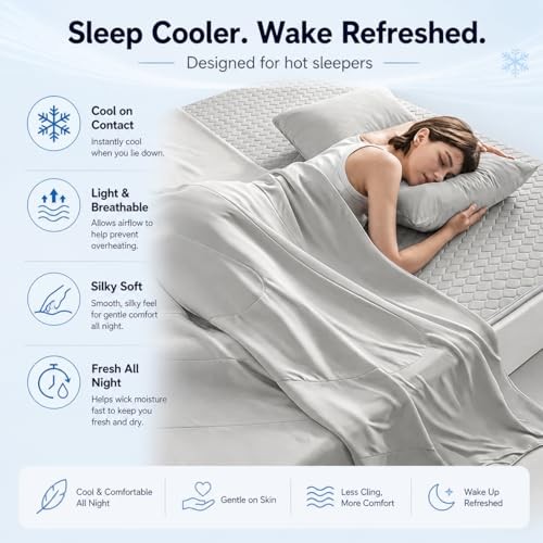 Cooling Comforter Full/Queen, Full / Queen (90″x94″) Silver Mist / Soft Gray