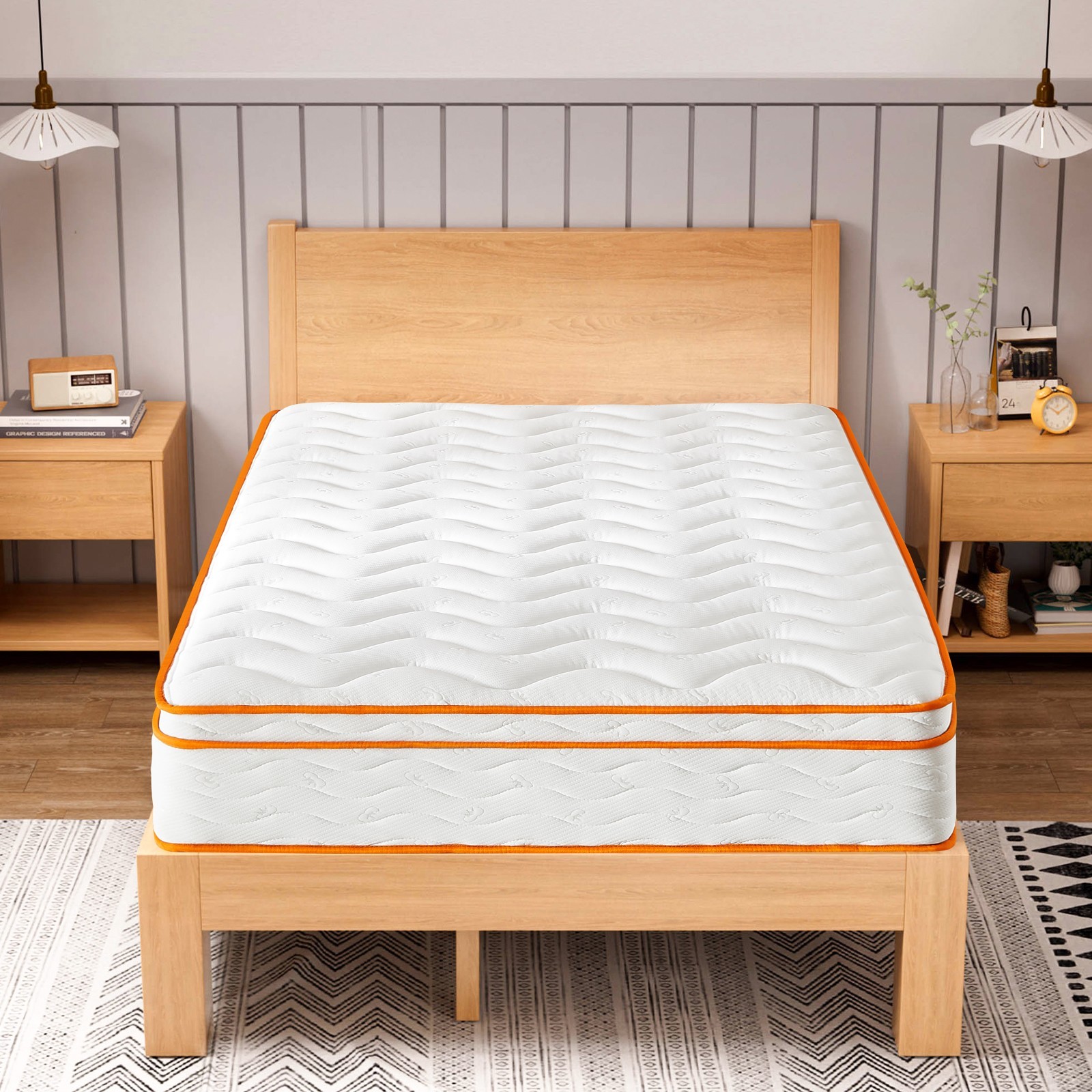 10″ 12″Twin Full Queen King Size Gel Memory Foam Hybrid Spring Mattress In A Box