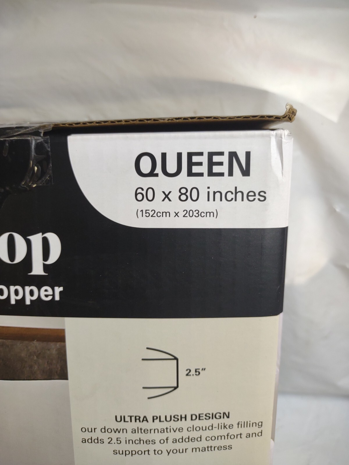 Allswell Ultra Plush Pillow Top Mattress Topper, Queen, 60″ X 80″