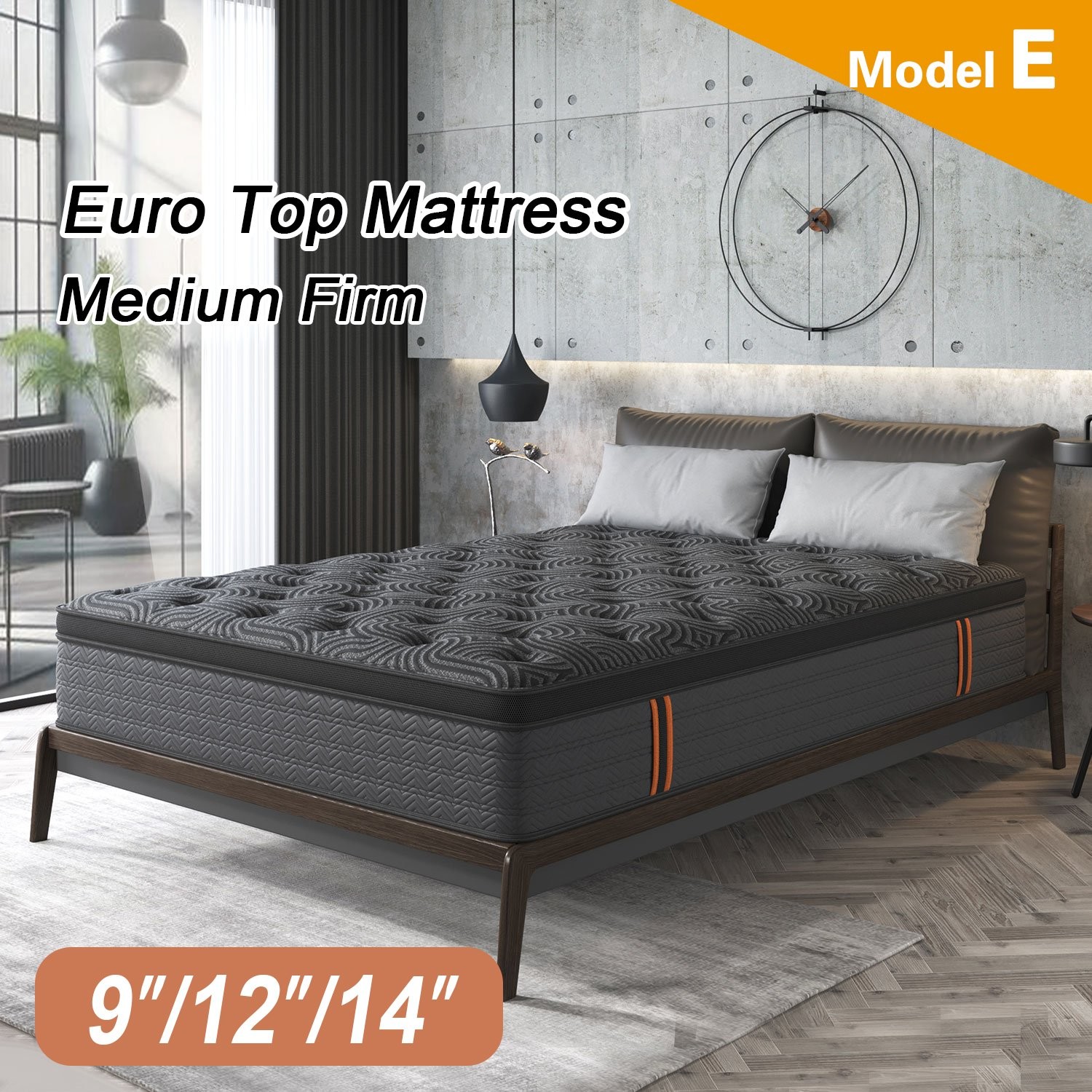10″ 12″ 14″Gel Memory Foam Hybrid Spring Mattress Twin Full Queen King in A Box