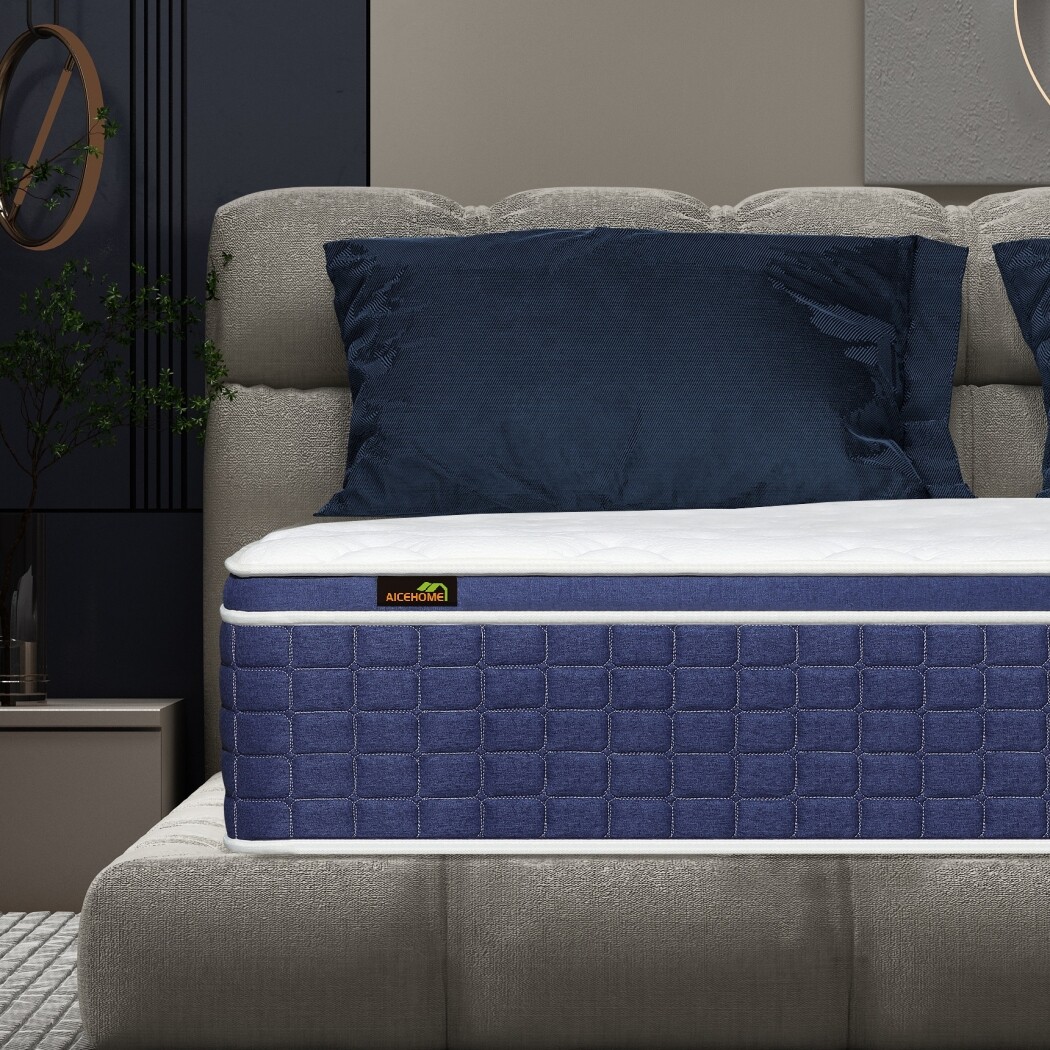 14/12 Inch Twin Full Queen King Mattress Hybrid Foam Pocket Coils Bed In a Box
