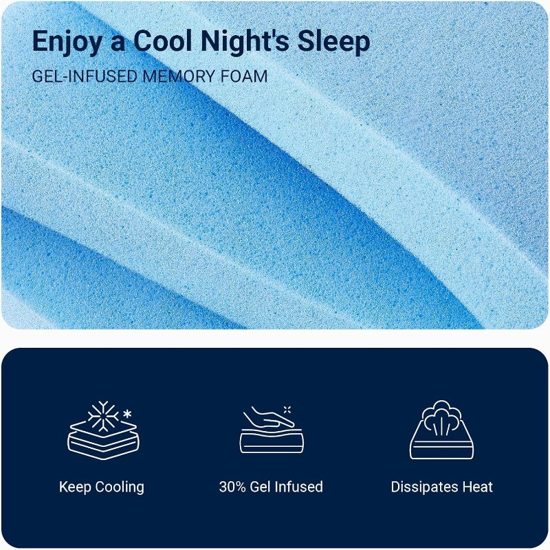 Twin Mattress, 5 Inch Twin Size Mattress for Kids, Gel Memory Foam Mattresses