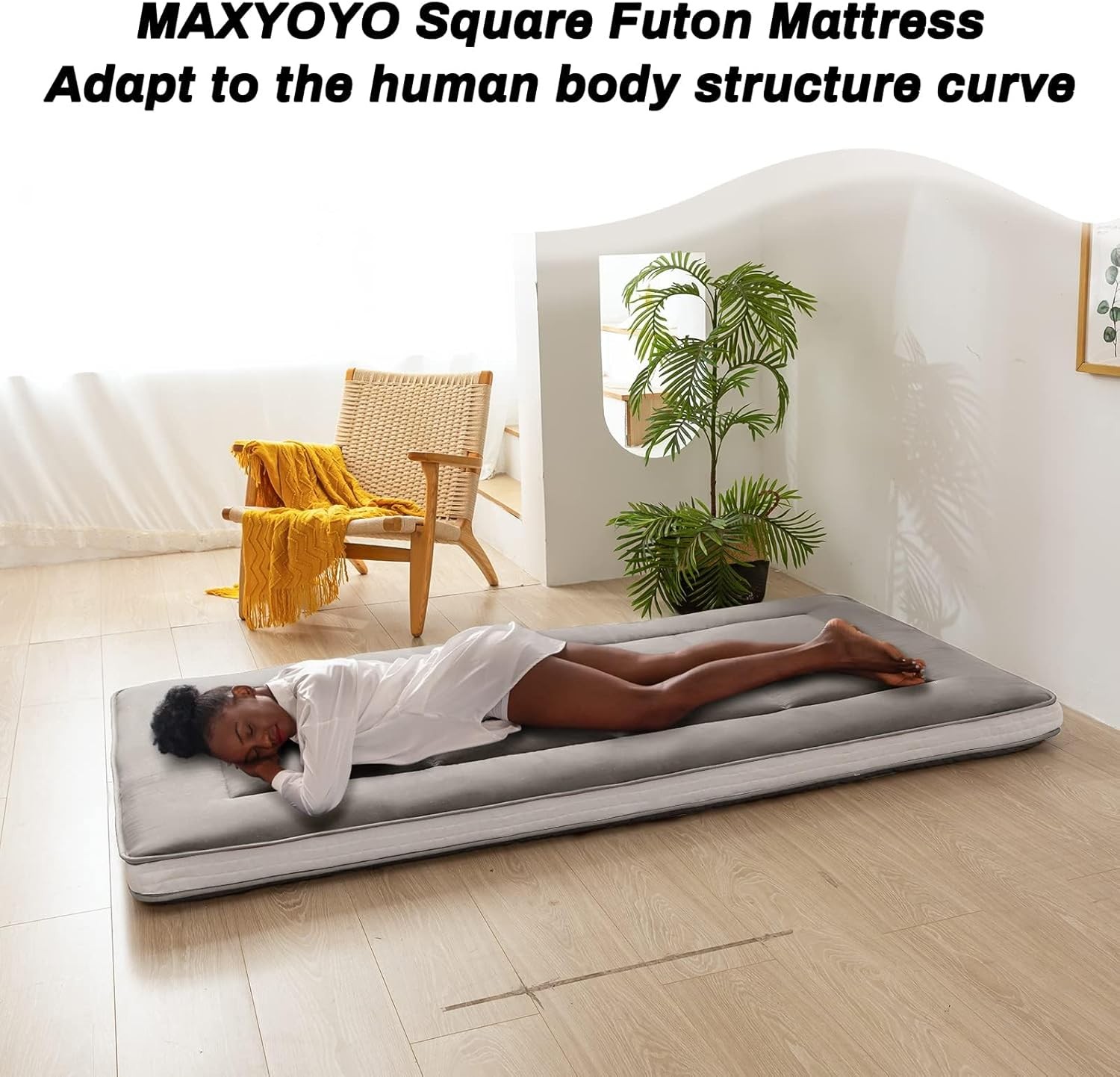 Futon Mattress, Padded Japanese Floor Mattress Quilted Mattress