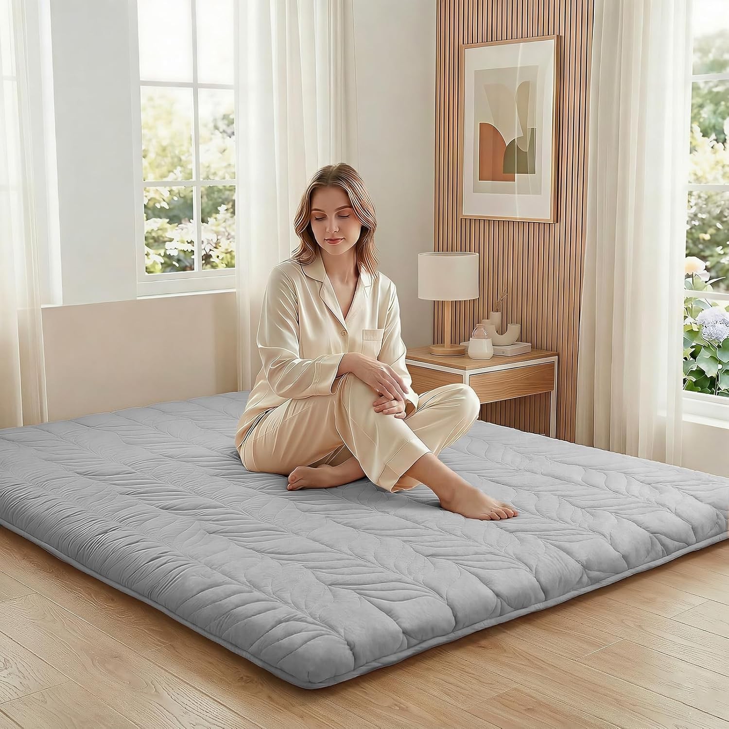 Japanese Floor Mattress Futon Mattress Twin Size Thicken Roll Up Tatami Mat