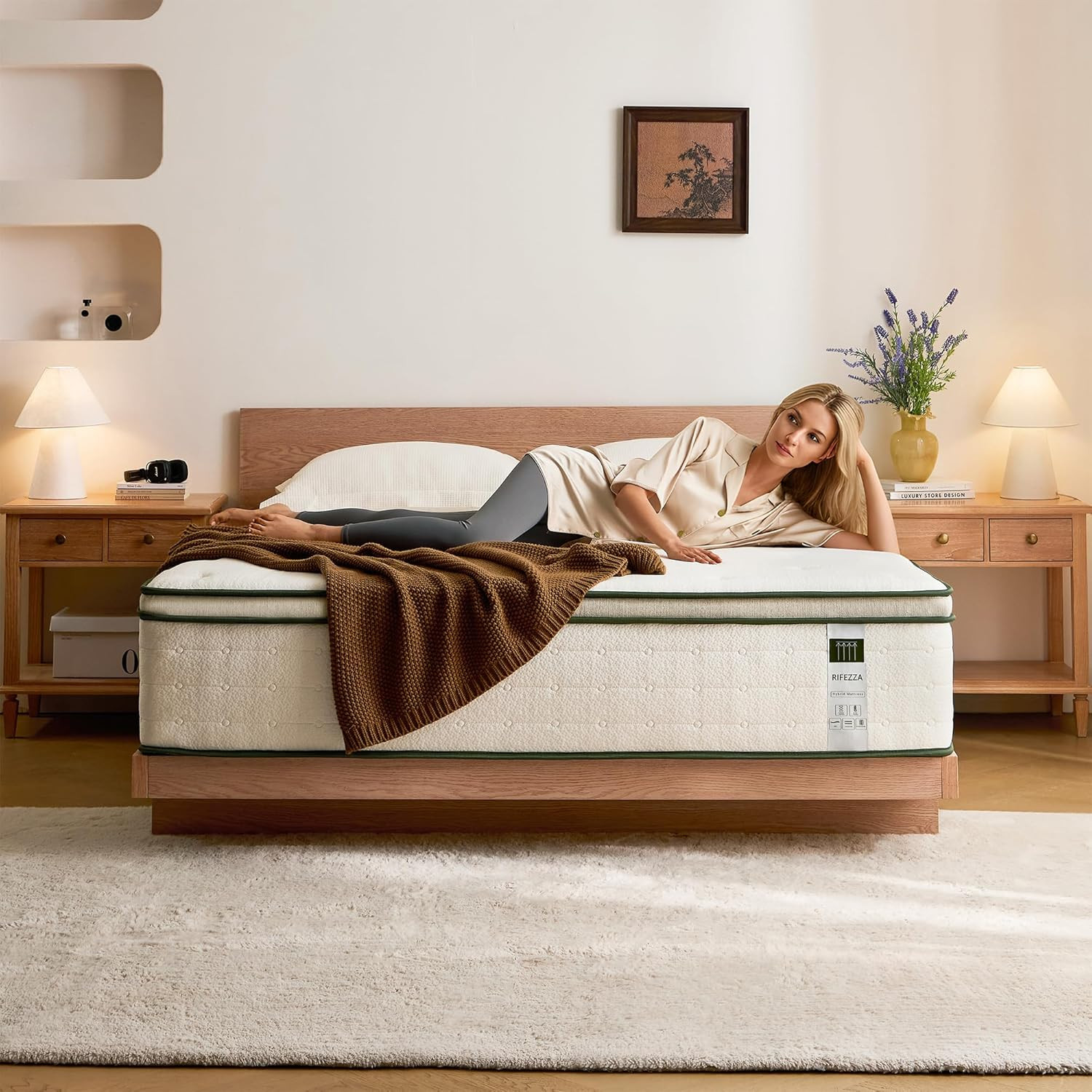 14″ Full XL Hybrid Mattress – Gel Foam, Pocket Coils, Cooling Pillow Top