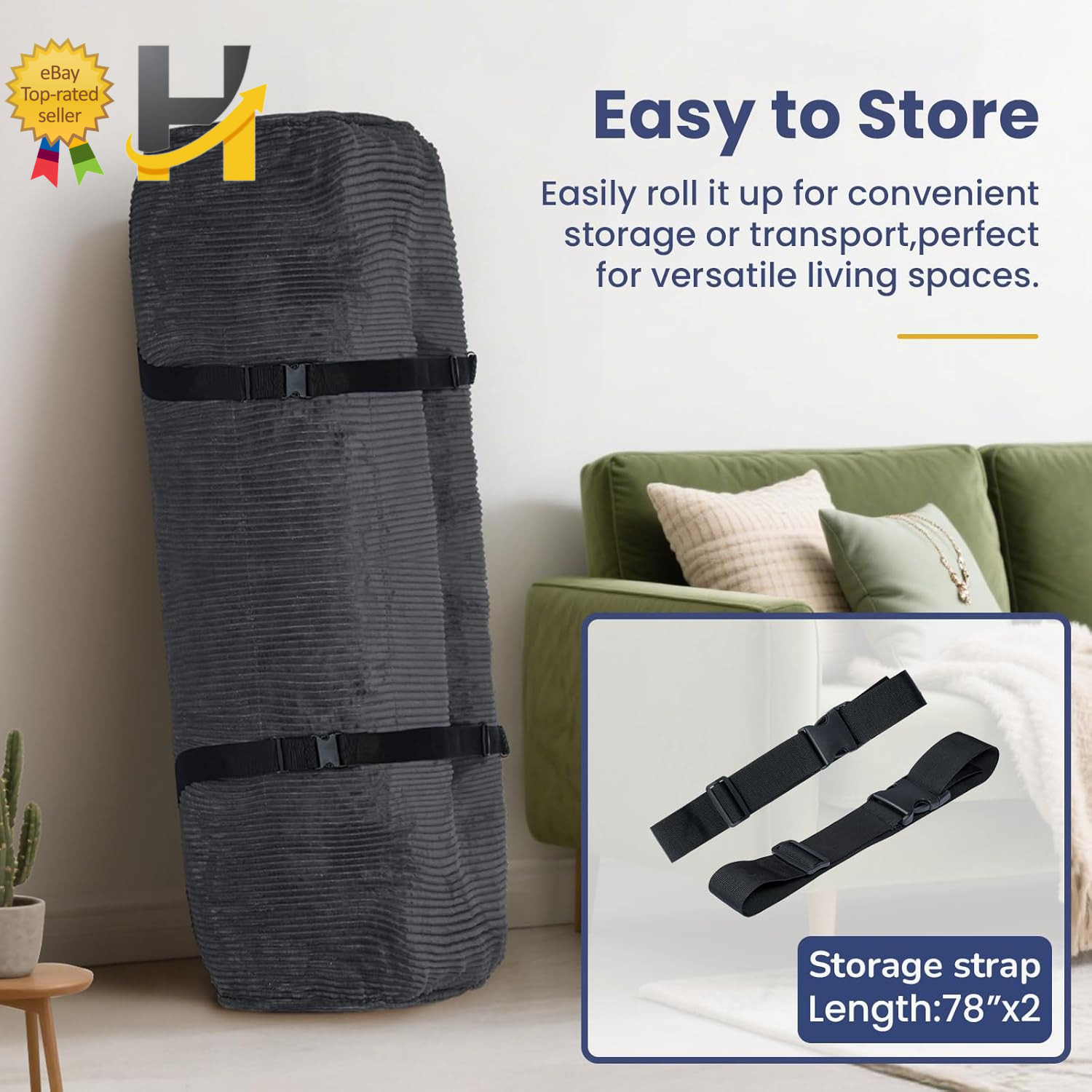 8″ Thick Futons Sofa Couch Bed Sleeper Sofa Bed Floor Mattress for Adults