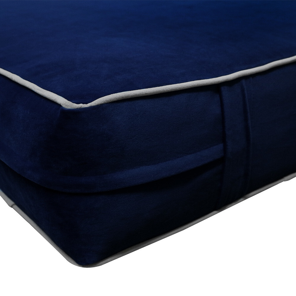 Contrast Pipe 8″ Twin 75x39x8 Velvet Indoor Daybed Mattress |COVER ONLY|-AD373