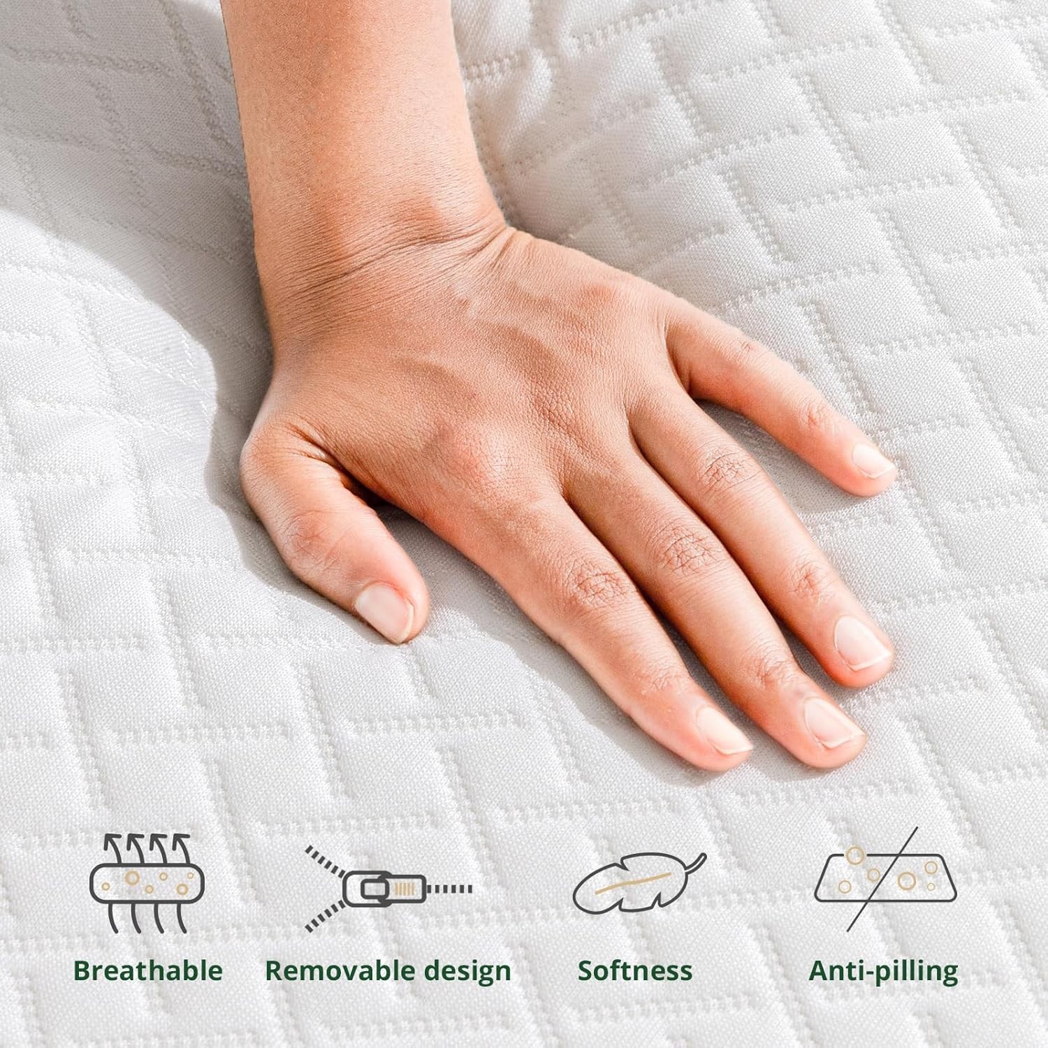6 Inch Gel Infused Memory Foam Mattress for Twin Beds – Removable Washable Cover