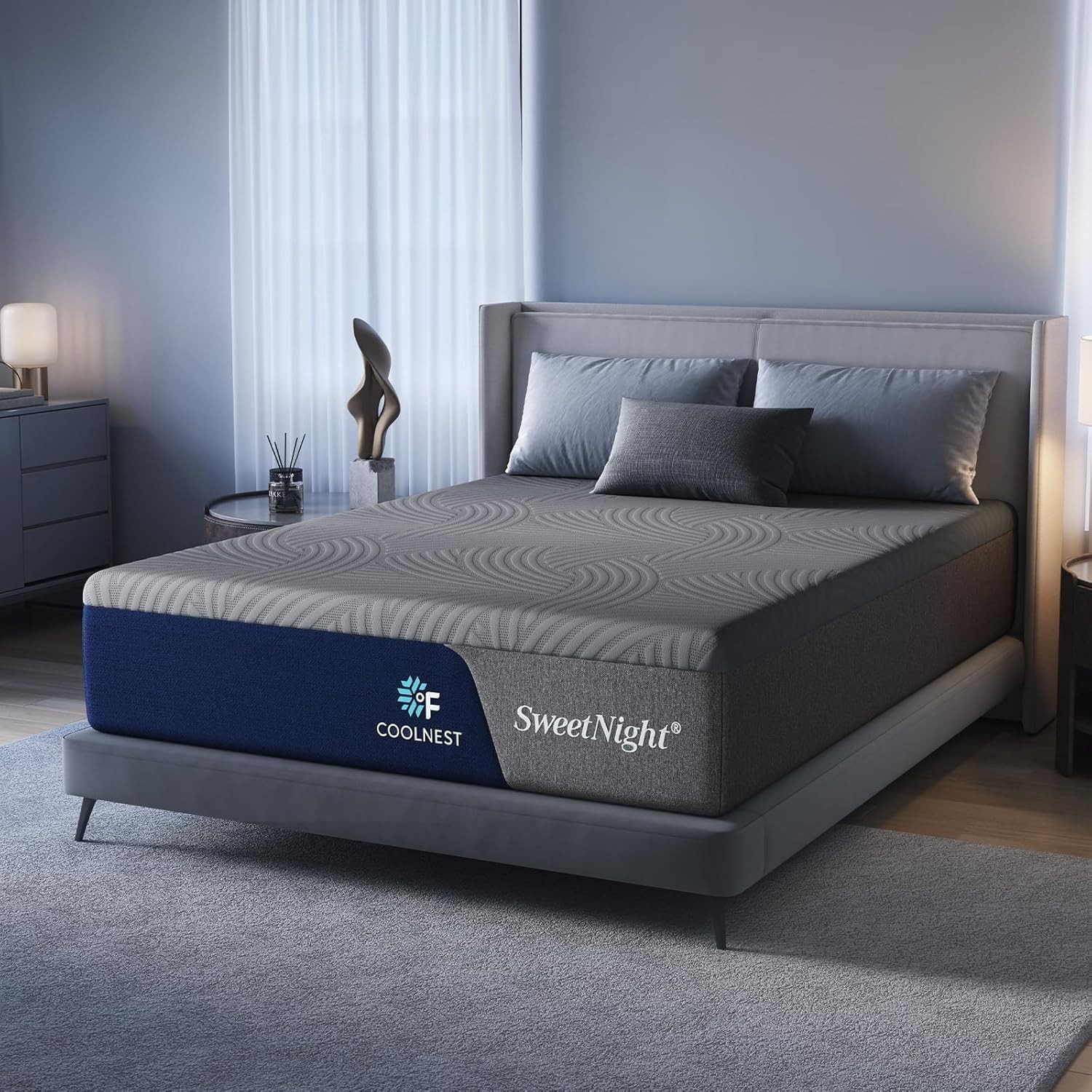 Coolnest 14 Inch King Size Mattress, Cooling King Memory Foam Mattress for Cool