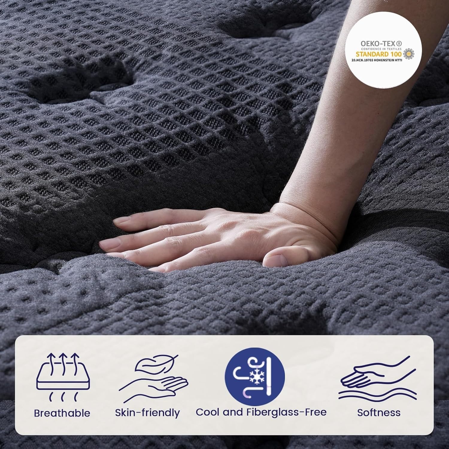 King Size Mattress (High-End Upgraded) Hotel-Level Luxury 14 Inch Hybrid King Ma