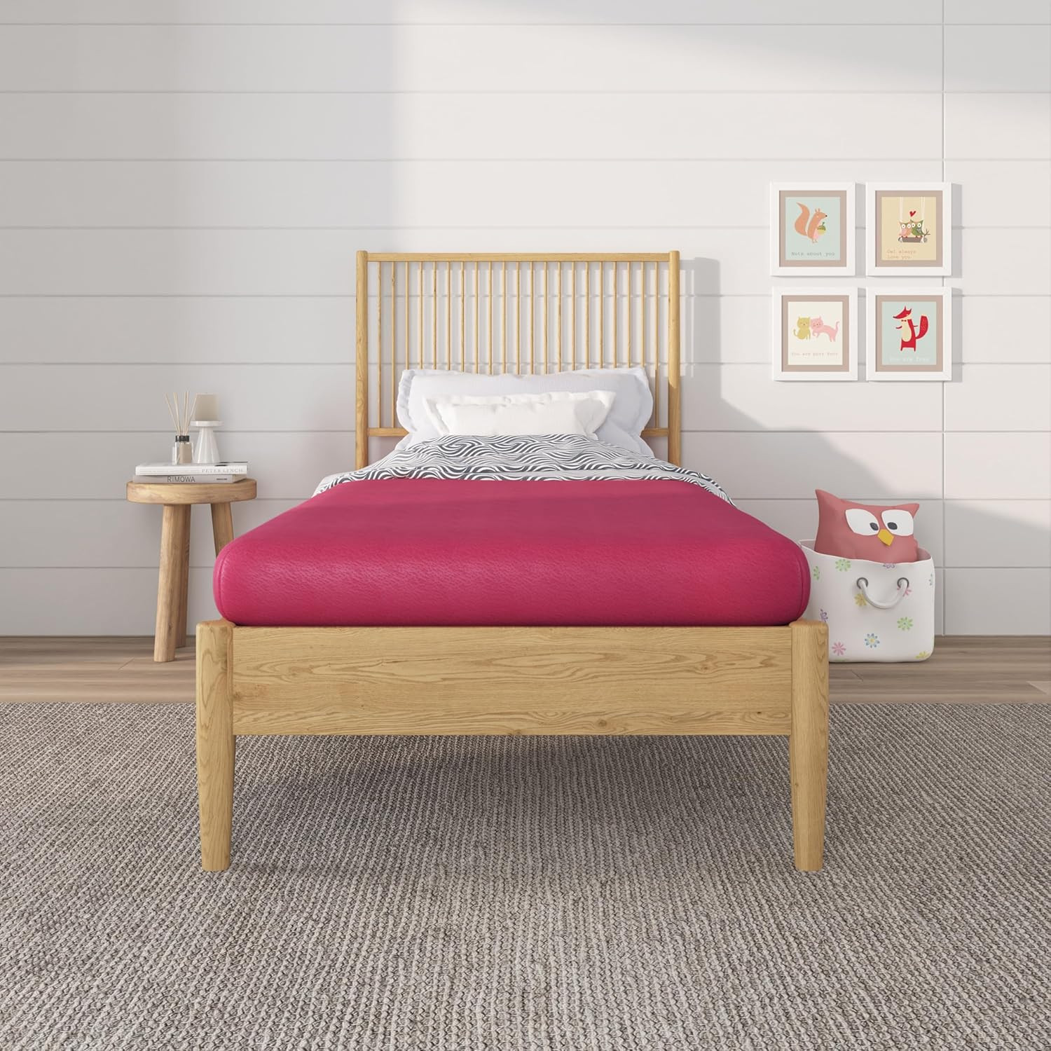 5″ Twin Memory Foam Mattress, Medium Feel, CertiPUR-US, Pink Bed in a Box